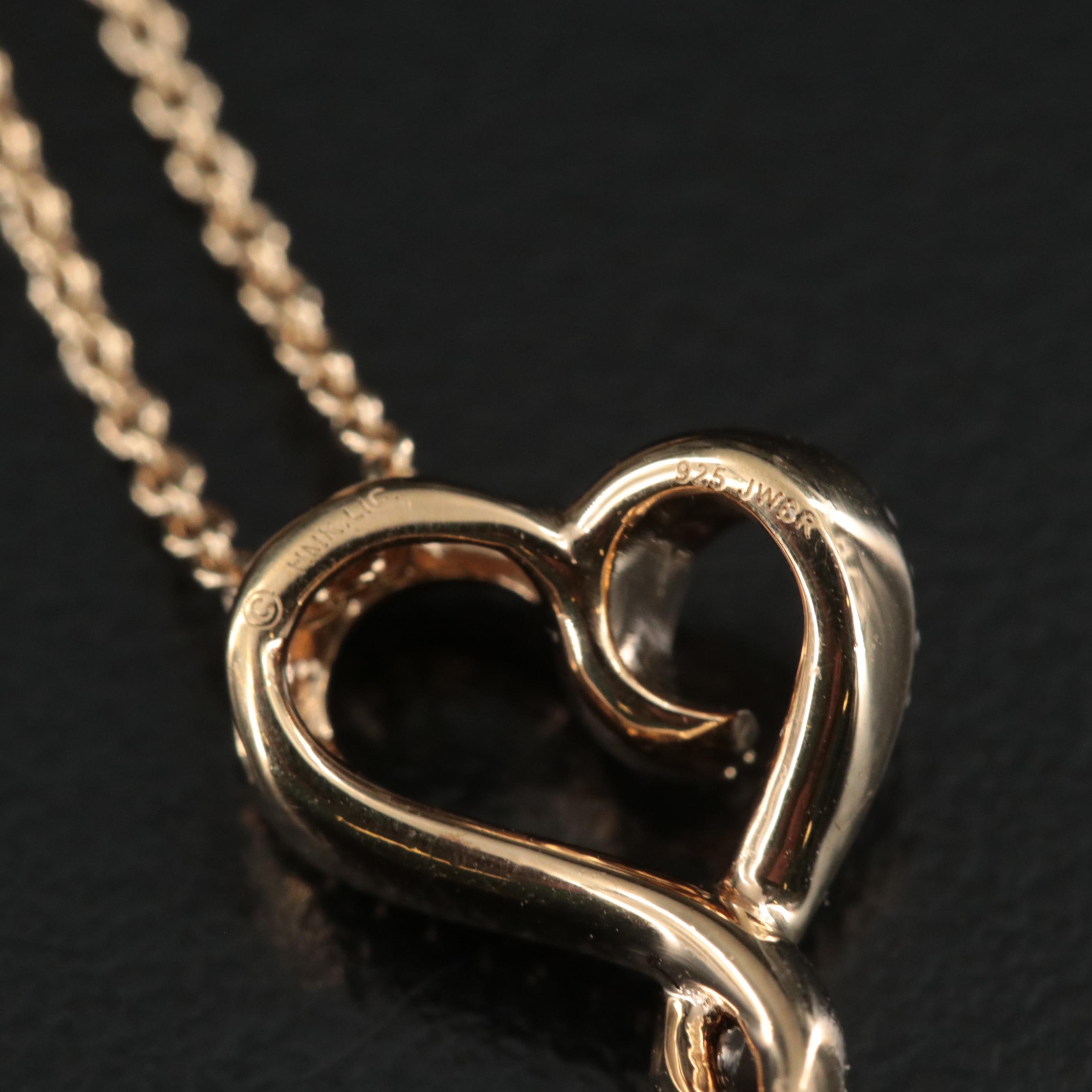 Hallmark Sterling Diamond Open Heart Necklace