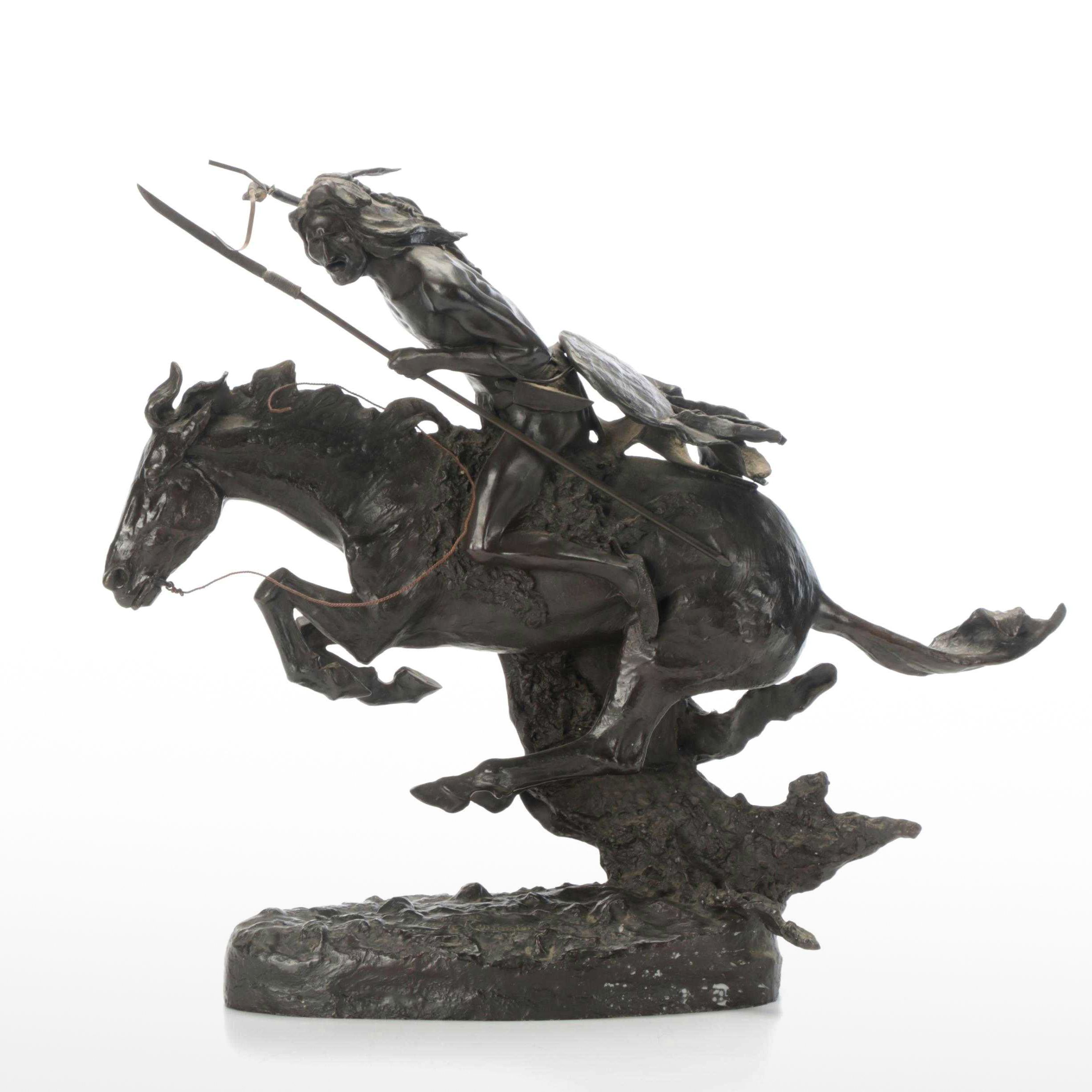 Bronze Sculpture "The Cheyenne" after Frederic Remington