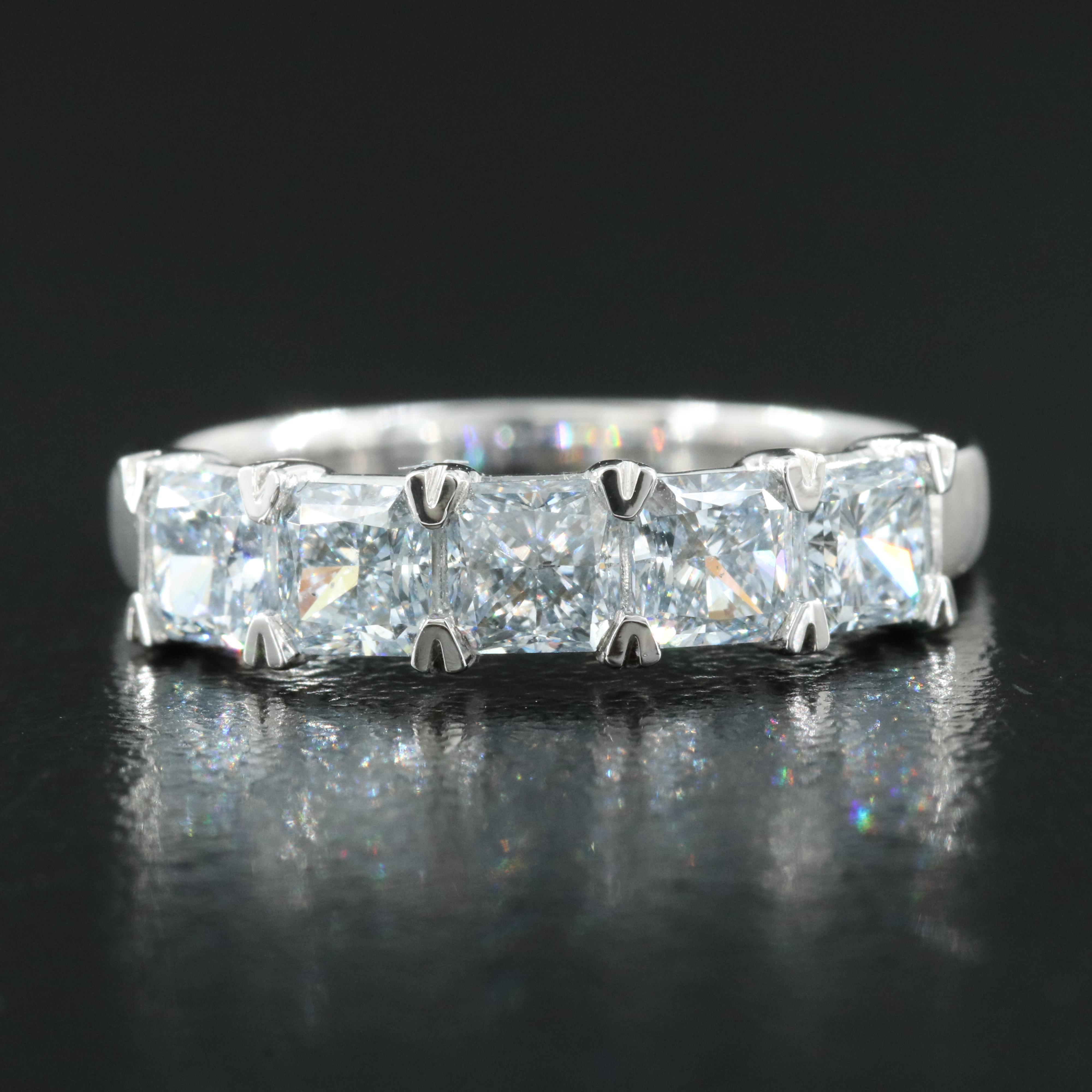 14K 1.65 CTW Lab Grown Fancy Light Blue Diamond Ring