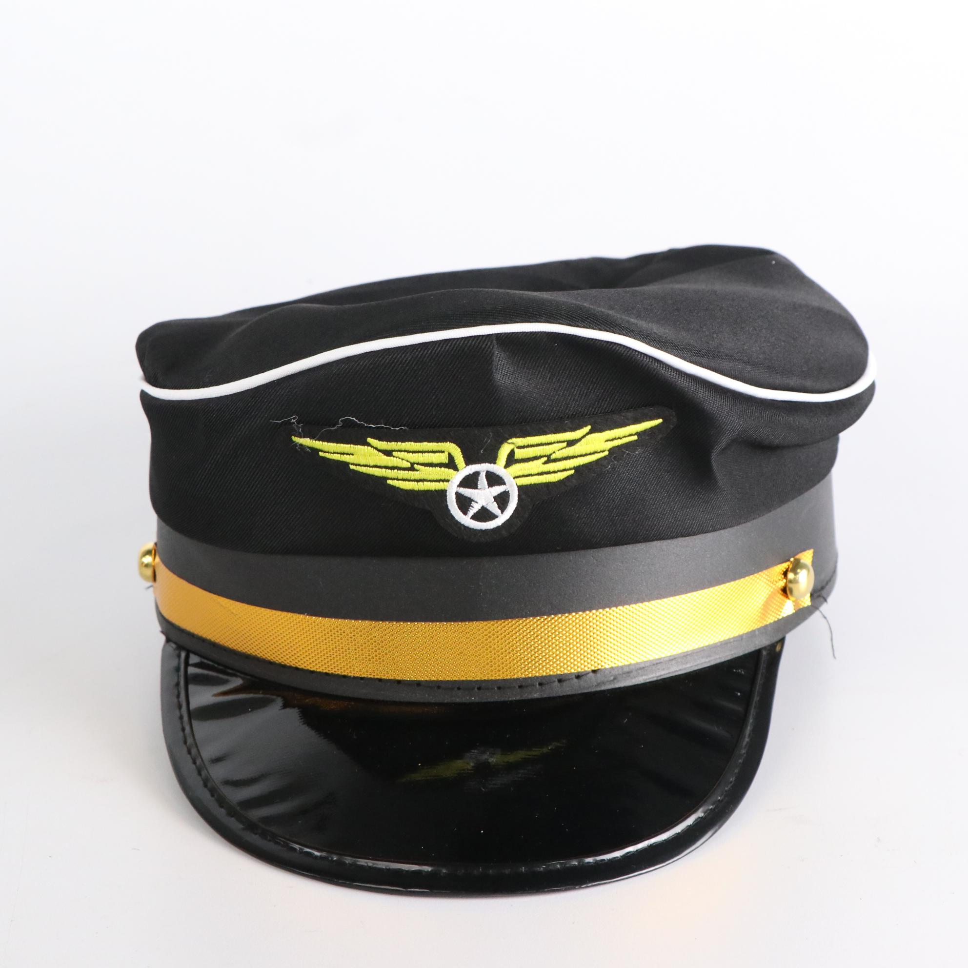 Collection of Airline Pilot Costume Caps