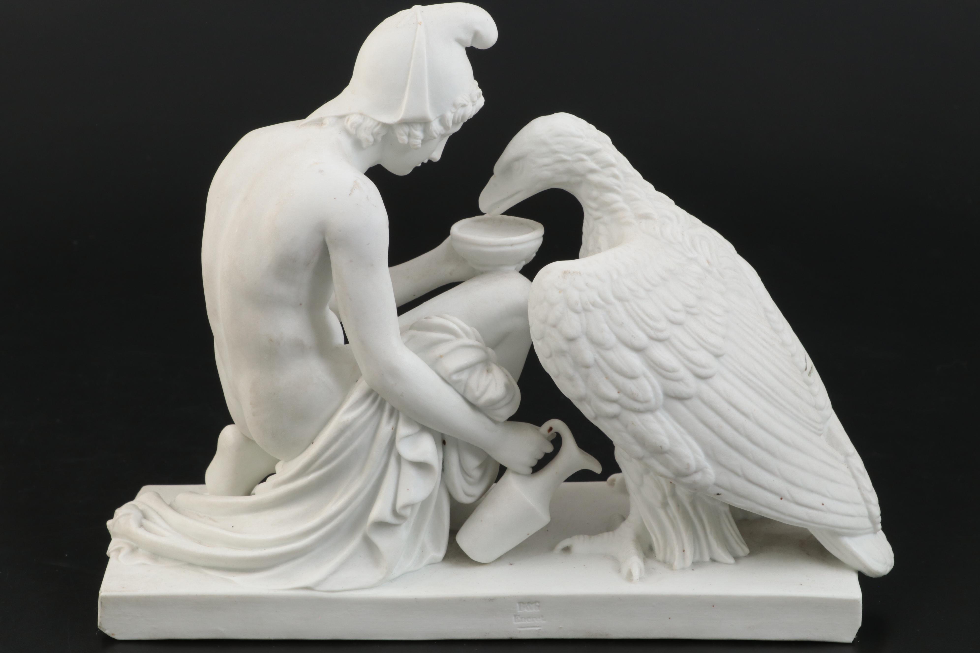 Bing & Grøndahl White Porcelain Ganymede Figurine After Bertel Thorvaldsen