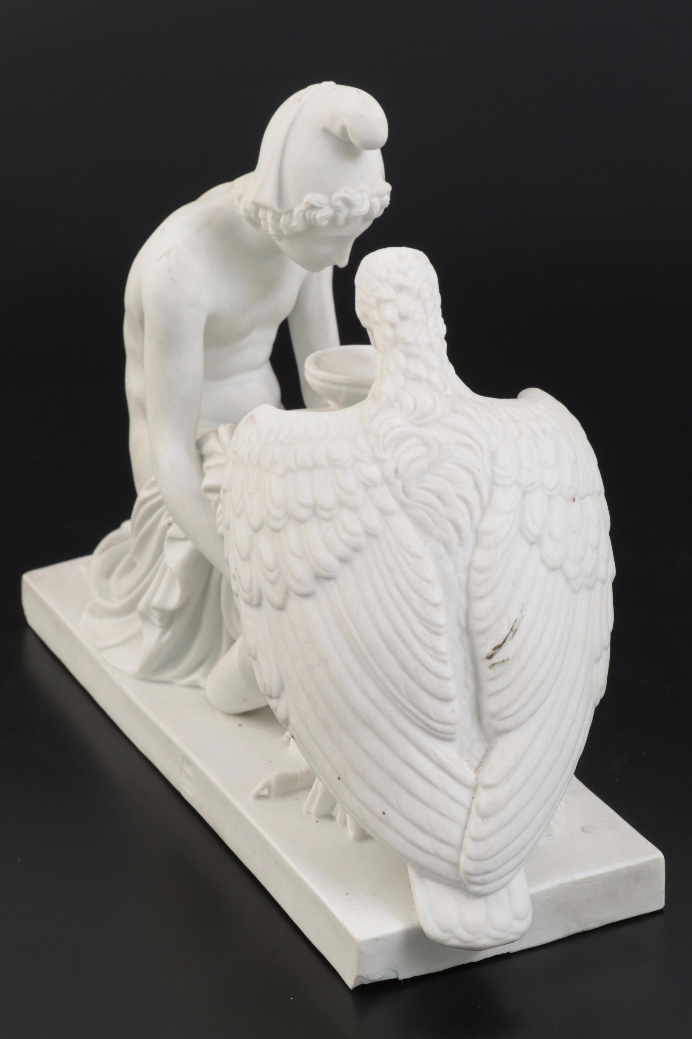 Bing & Grøndahl White Porcelain Ganymede Figurine After Bertel Thorvaldsen