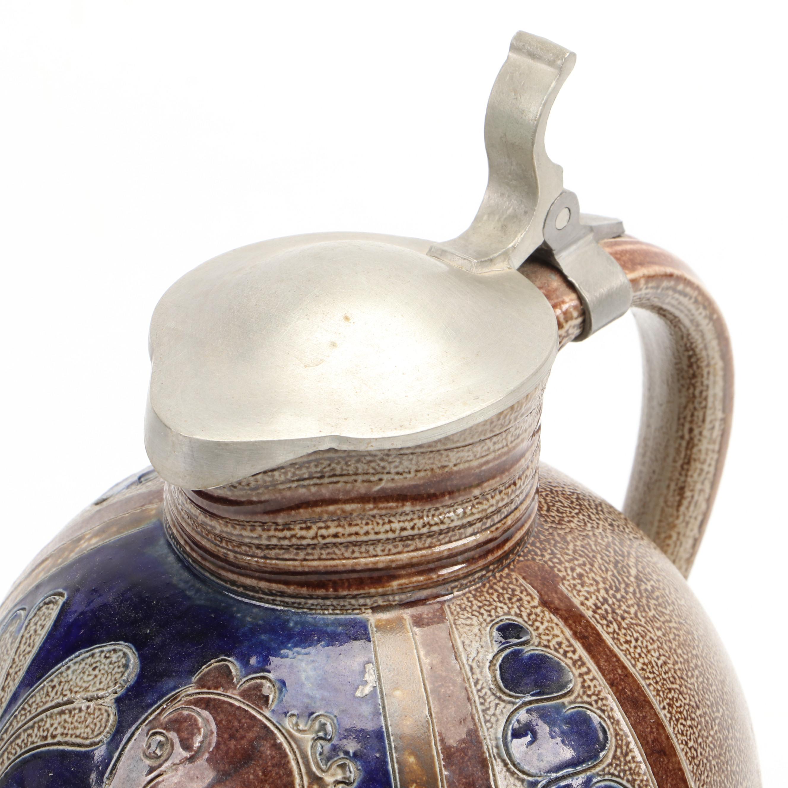 German Stoneware Westerwald Style Pitcher