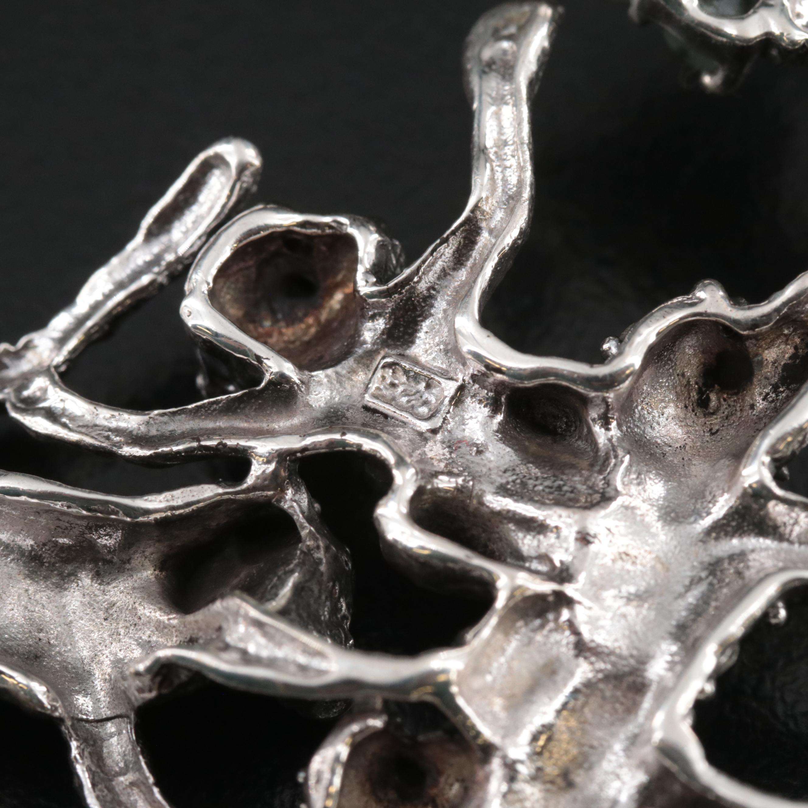 Sterling Ruby, Emerald, Sapphire and Gemstone Monkey Necklace