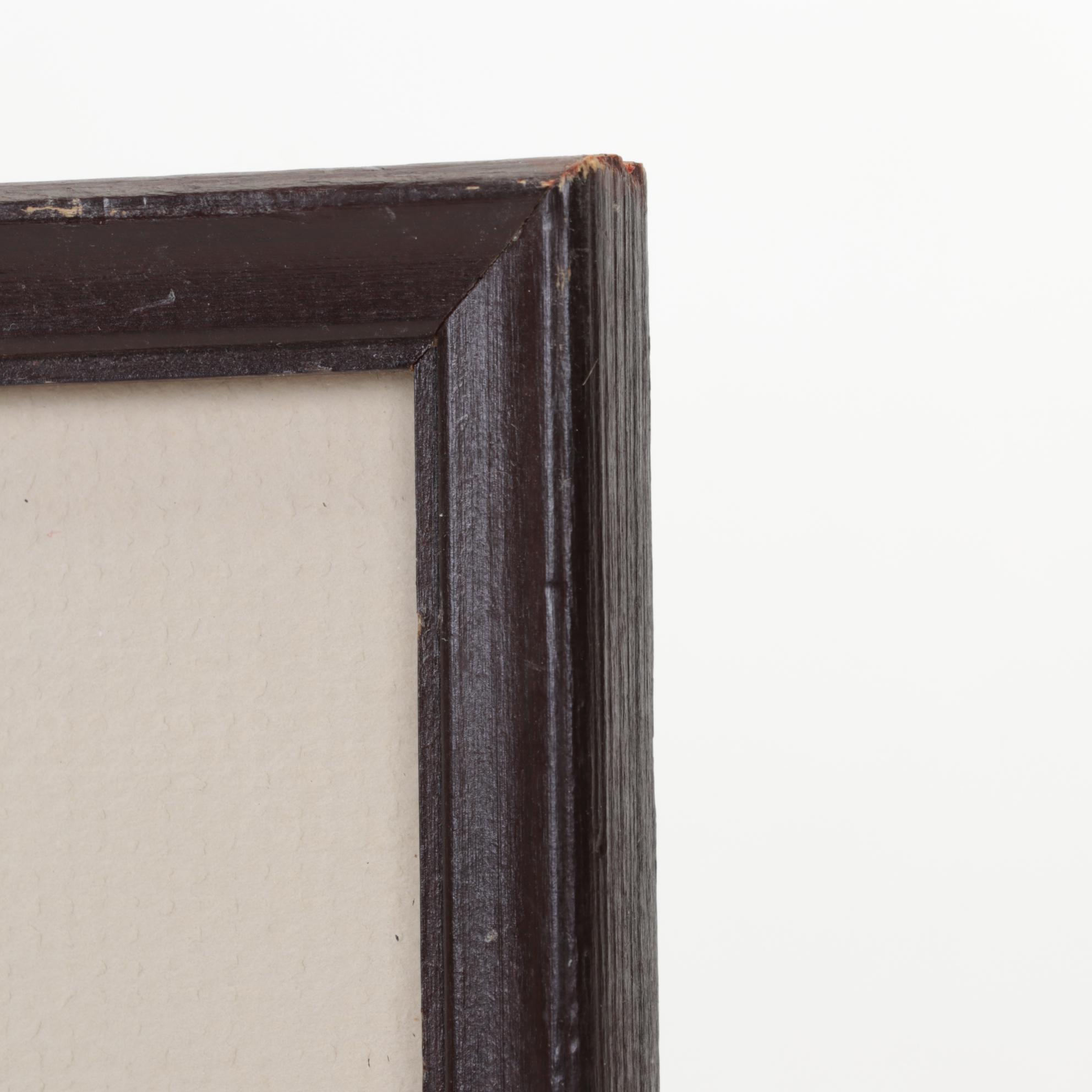 Stephen Quiller Landscape Etching "Winter Herd," Late 20th Century