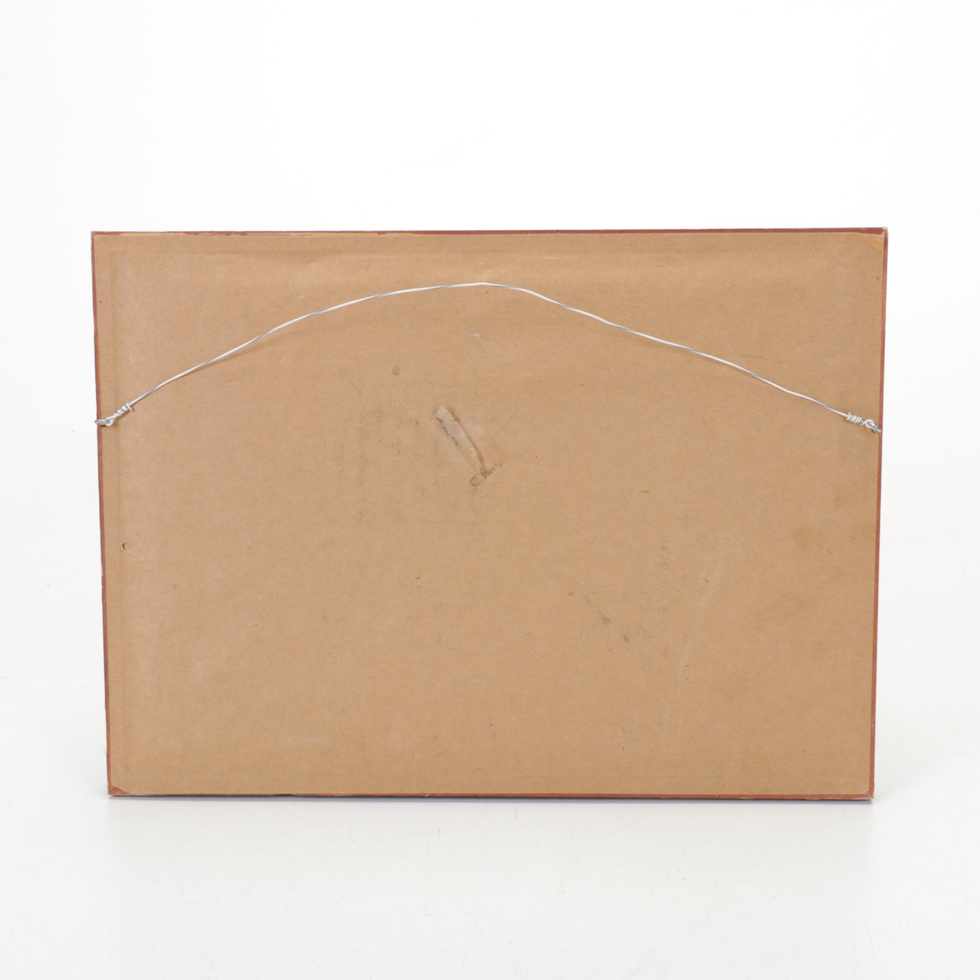 Stephen Quiller Landscape Etching "Winter Herd," Late 20th Century