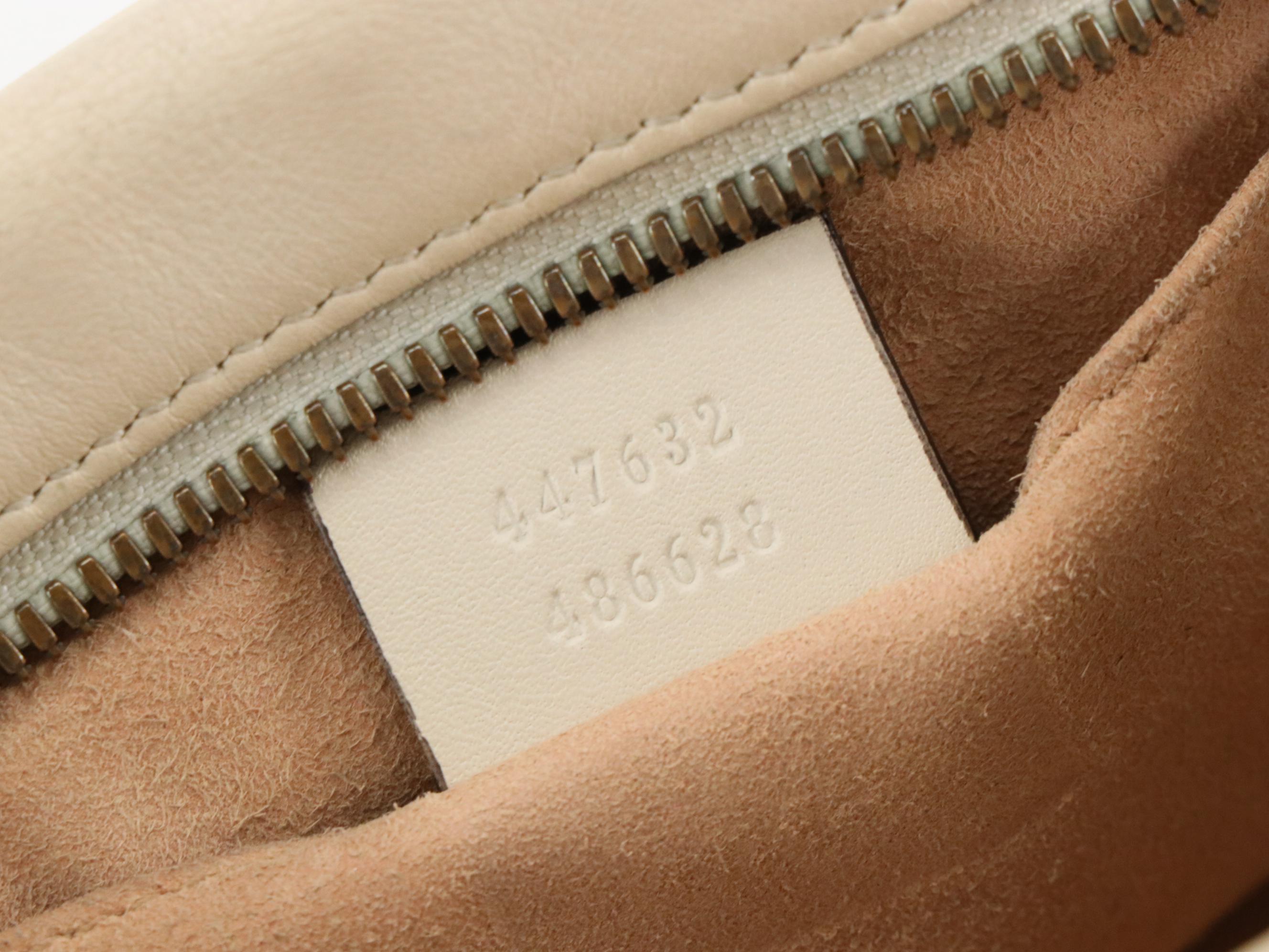 Gucci GG Marmont Matelassé Shoulder Bag in Cream Leather