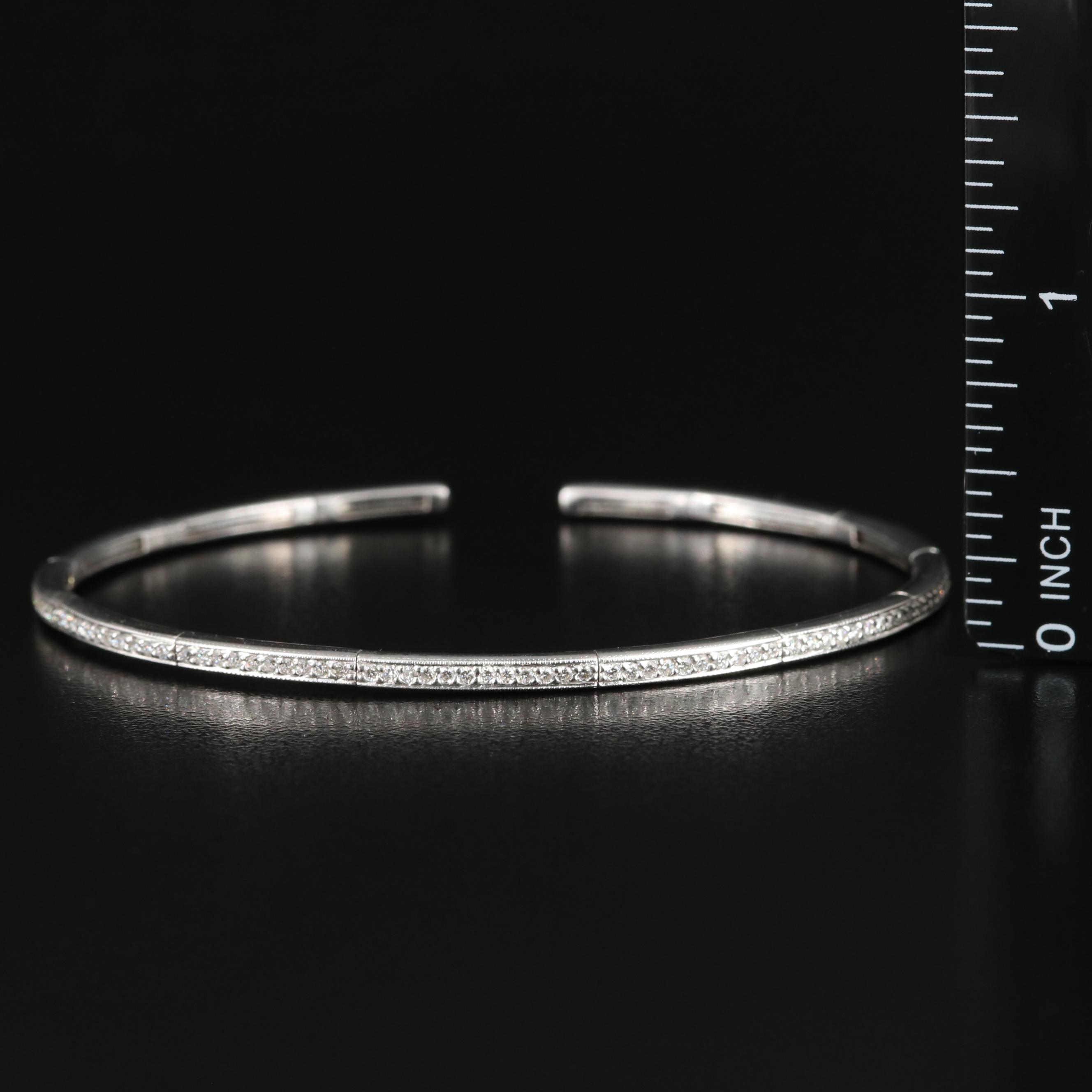 Barry Kronen 18K 1.22 CTW Diamond Flexible Cuff Bracelet