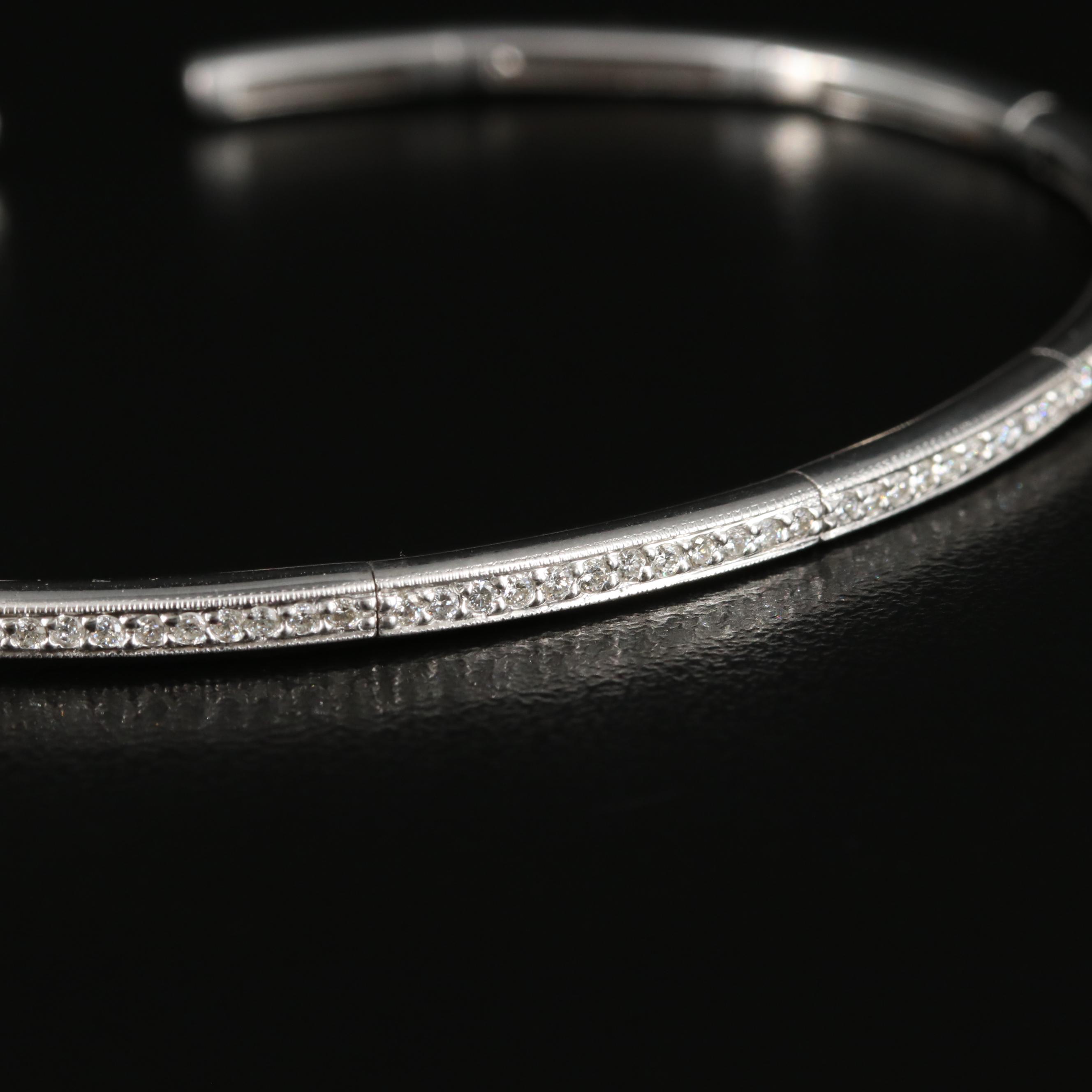 Barry Kronen 18K 1.22 CTW Diamond Flexible Cuff Bracelet