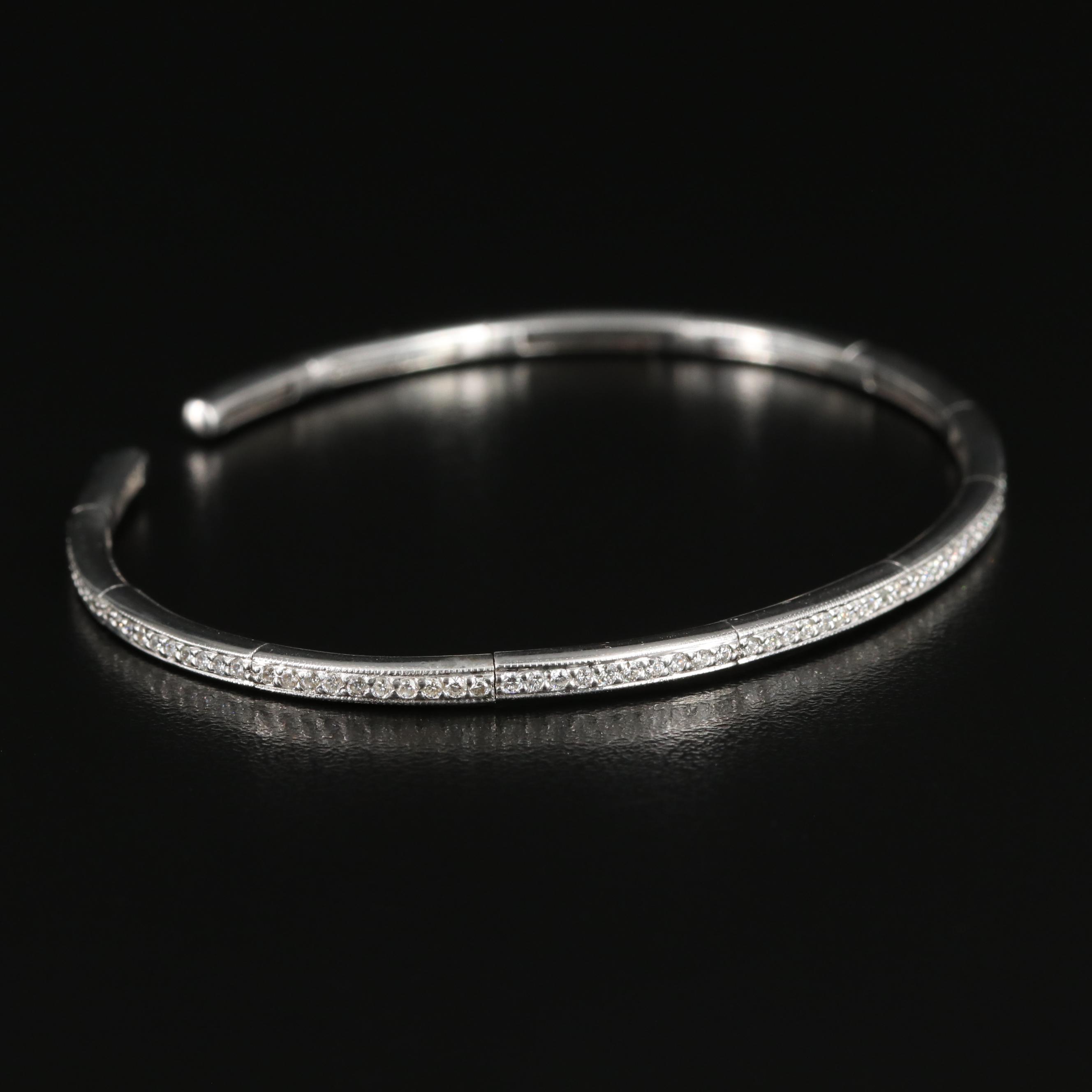 Barry Kronen 18K 1.22 CTW Diamond Flexible Cuff Bracelet