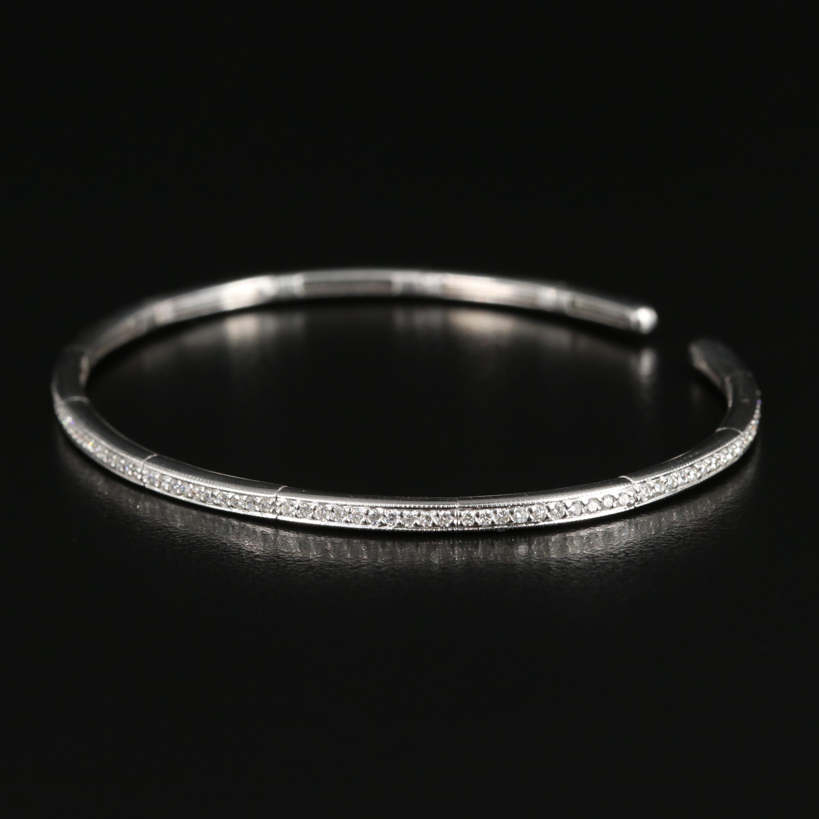 Barry Kronen 18K 1.22 CTW Diamond Flexible Cuff Bracelet