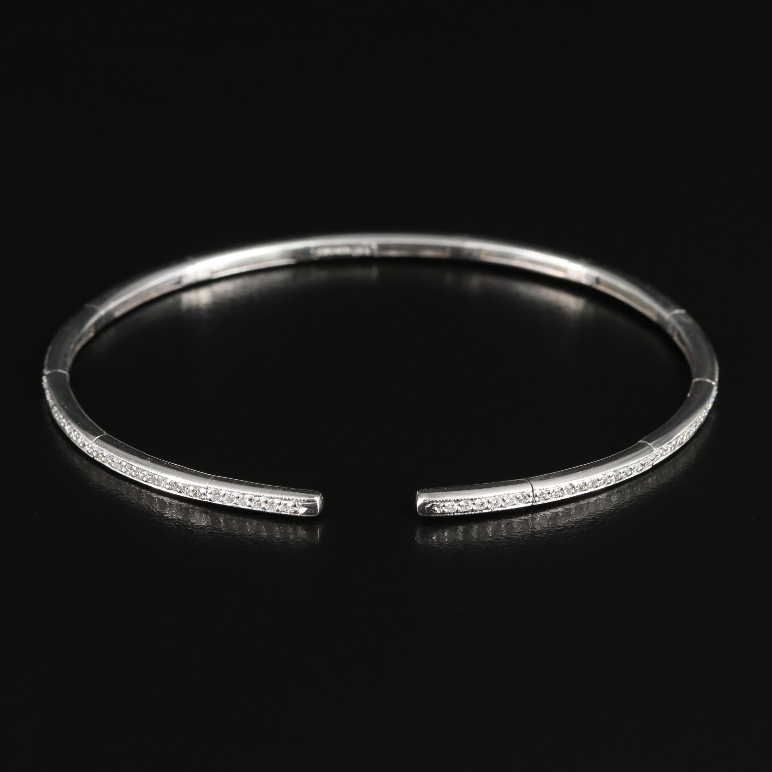 Barry Kronen 18K 1.22 CTW Diamond Flexible Cuff Bracelet
