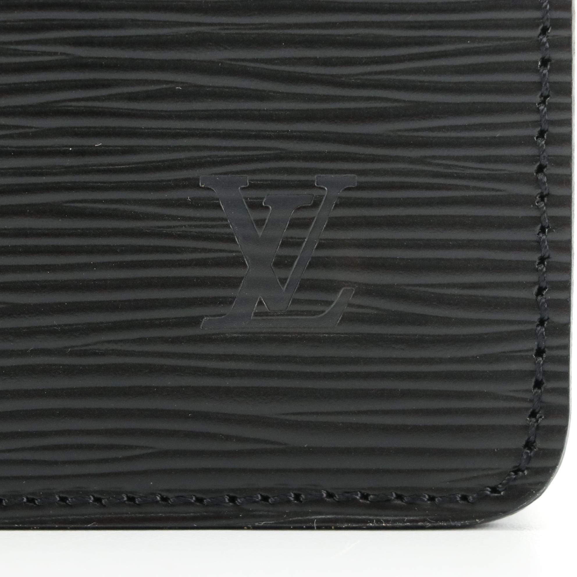 Louis Vuitton Pochette Homme Black Epi Leather Zip Clutch EBTH
