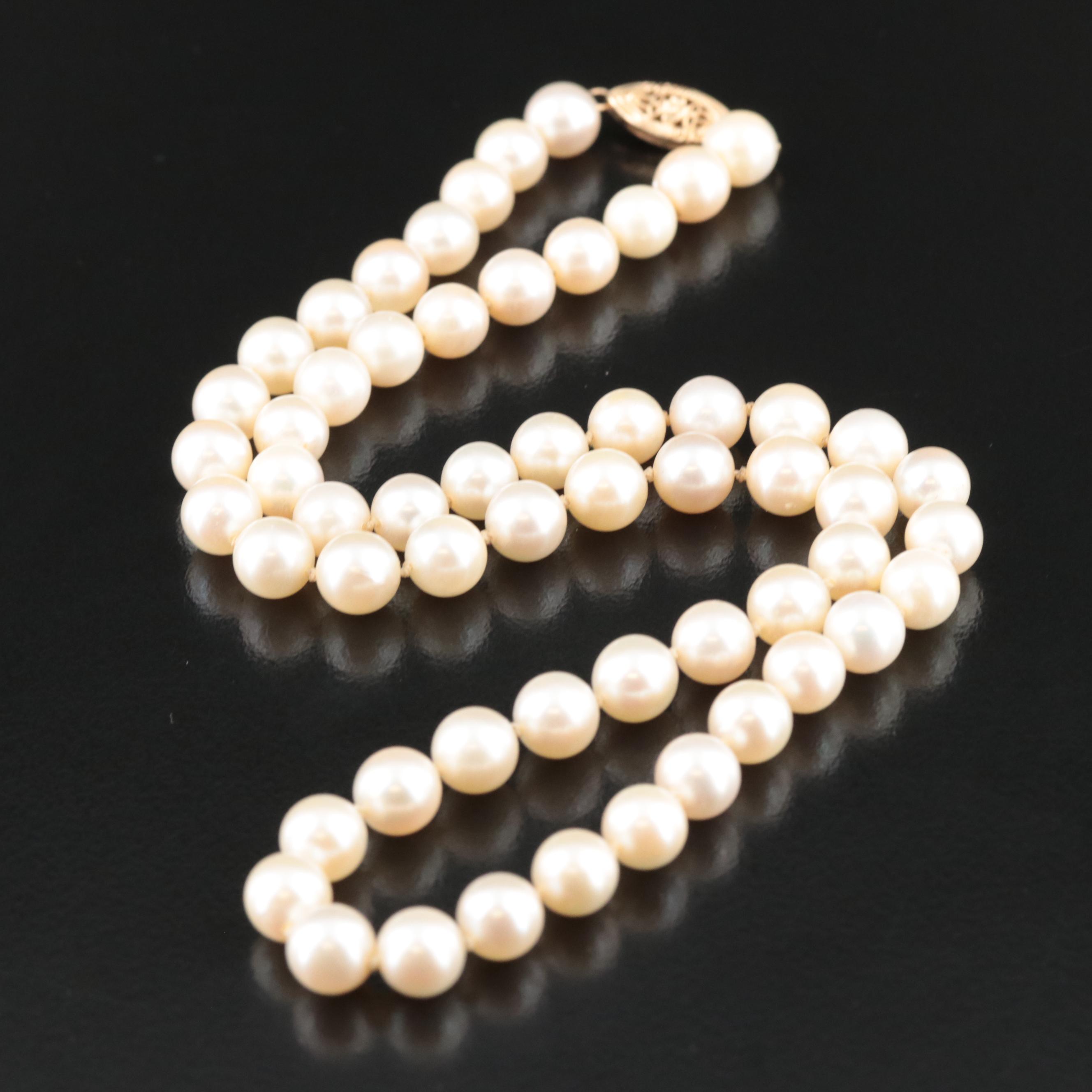 14K Pearl Necklace