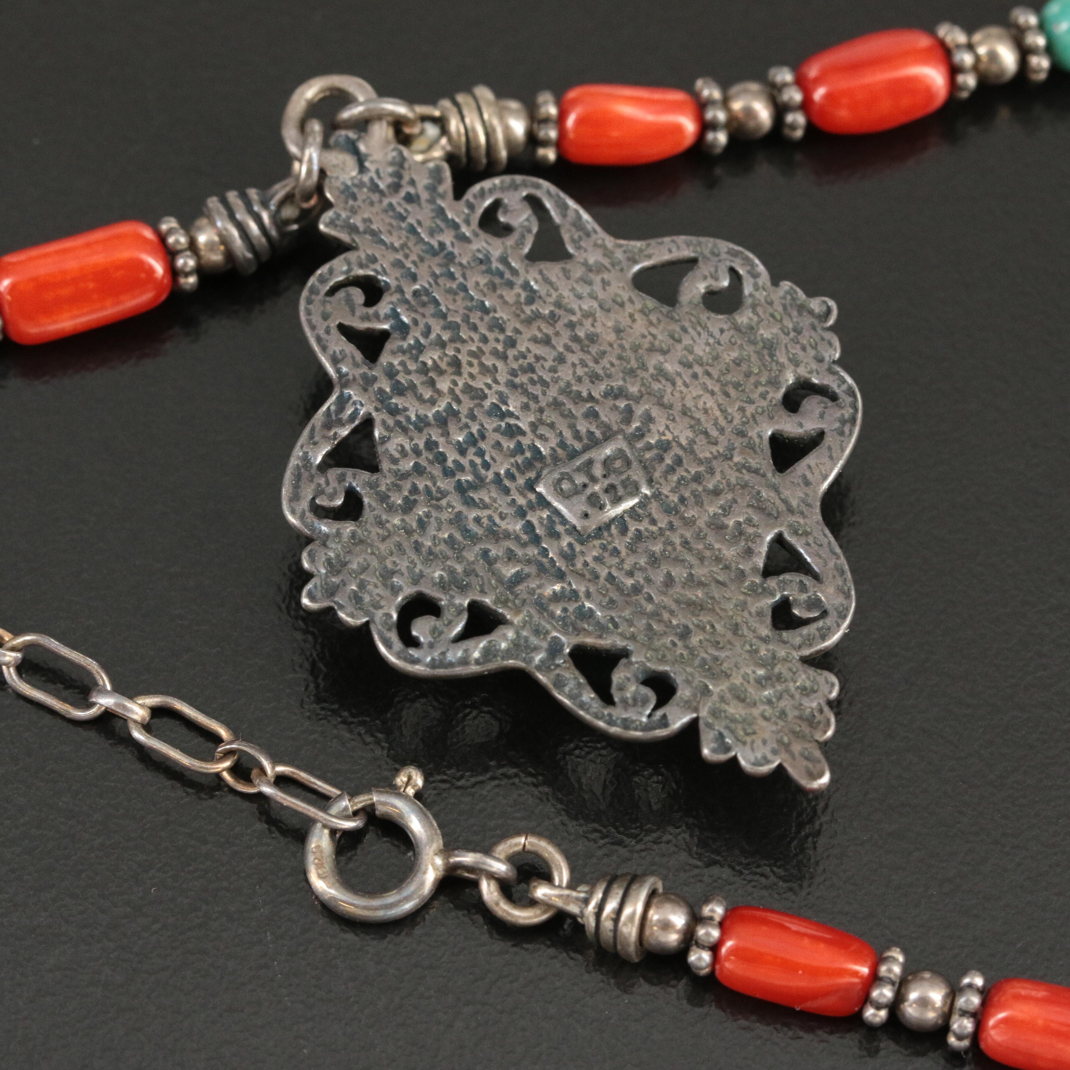 Sterling Turquoise and Coral Necklace Collection