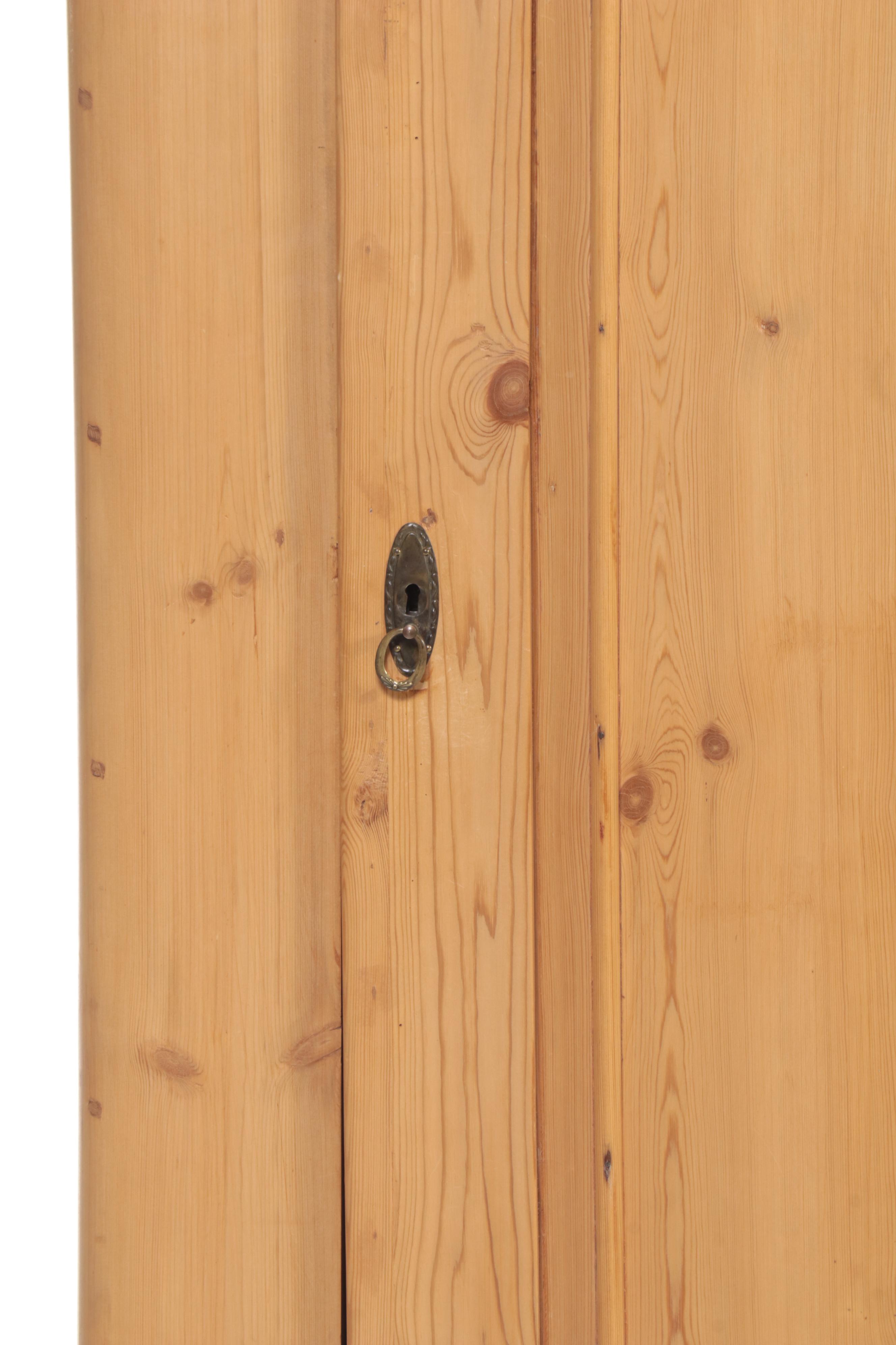 European Scrubbed Pine Wardrobe, Circa 1900