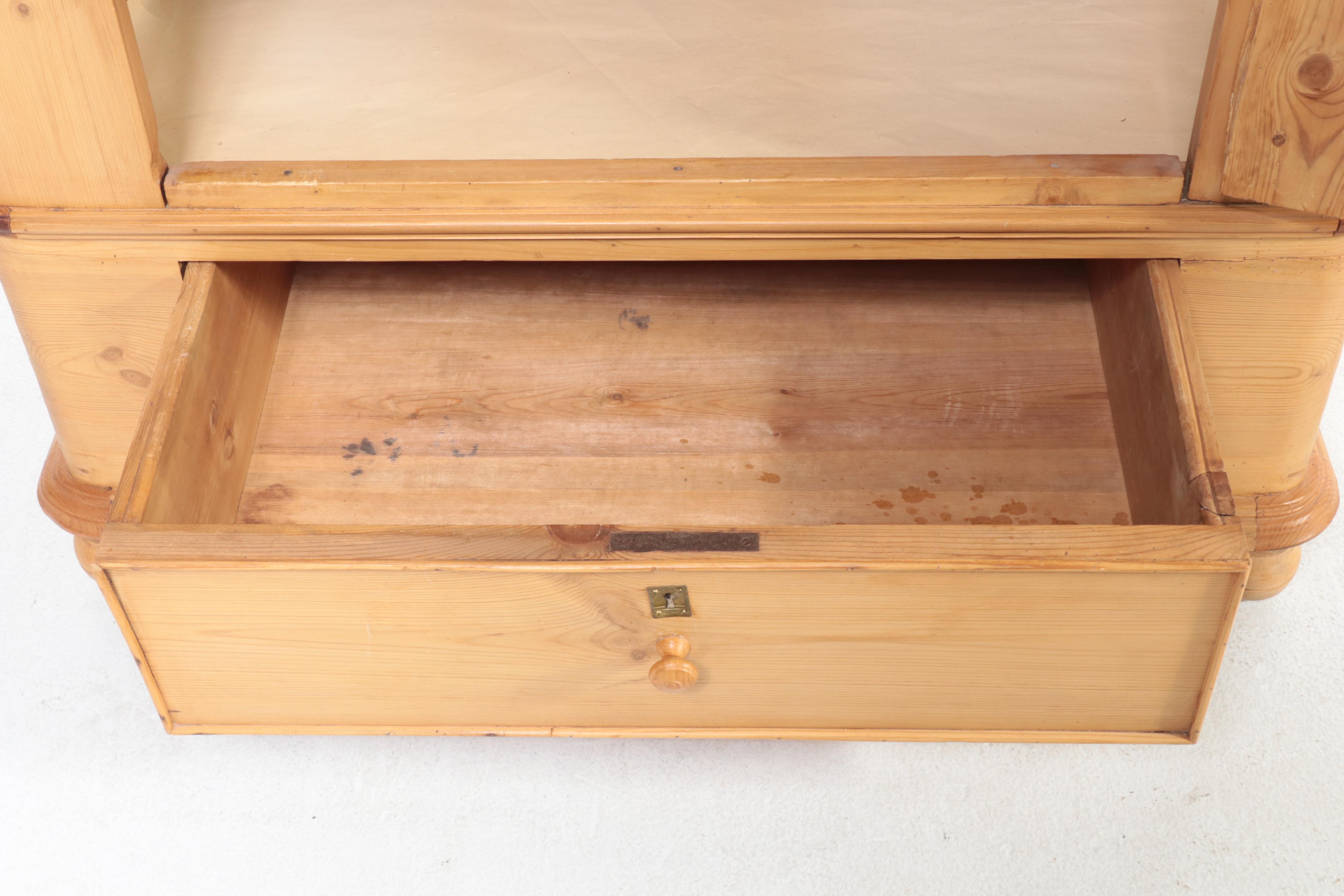 European Scrubbed Pine Wardrobe, Circa 1900