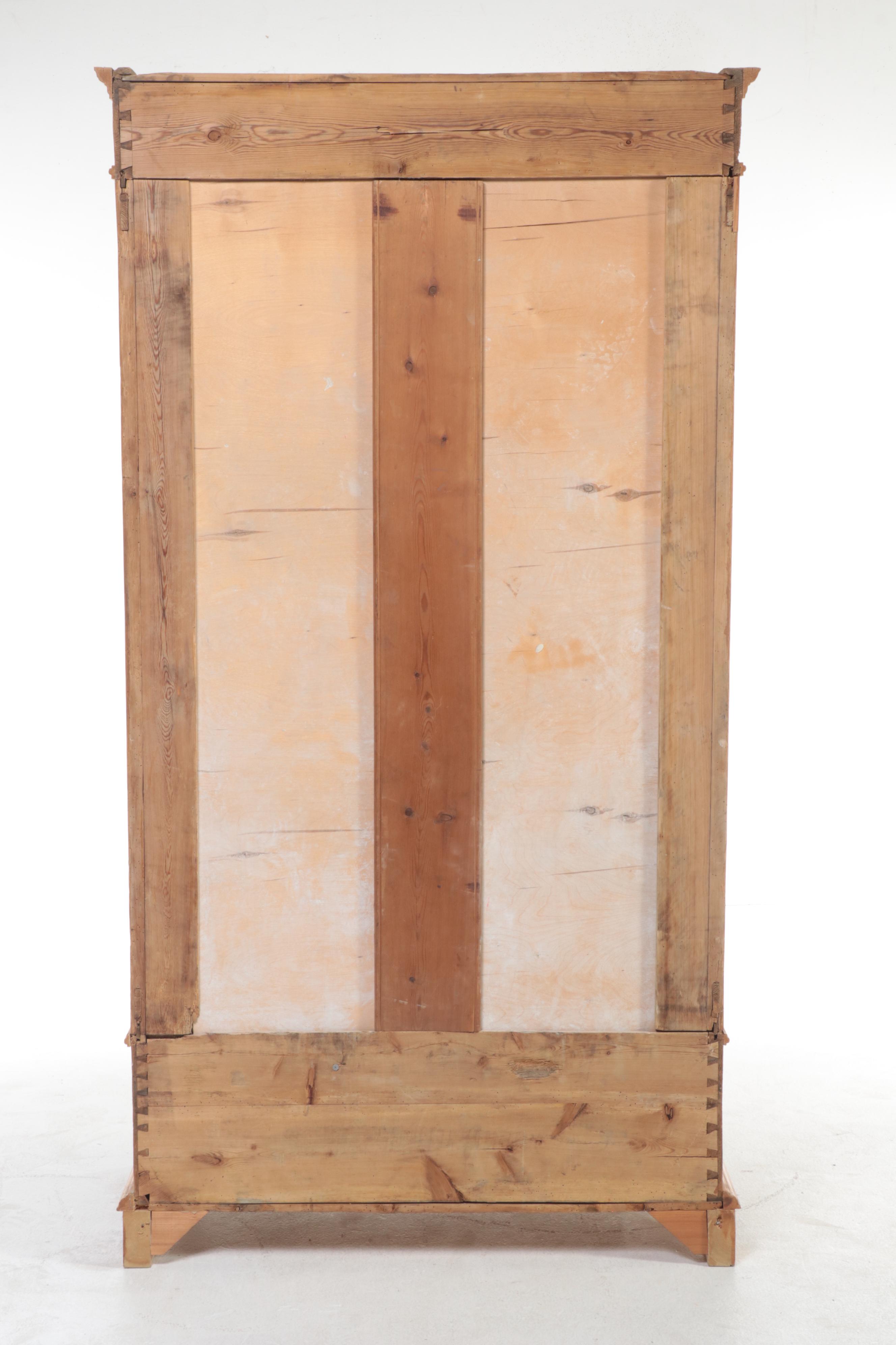 European Scrubbed Pine Wardrobe, Circa 1900