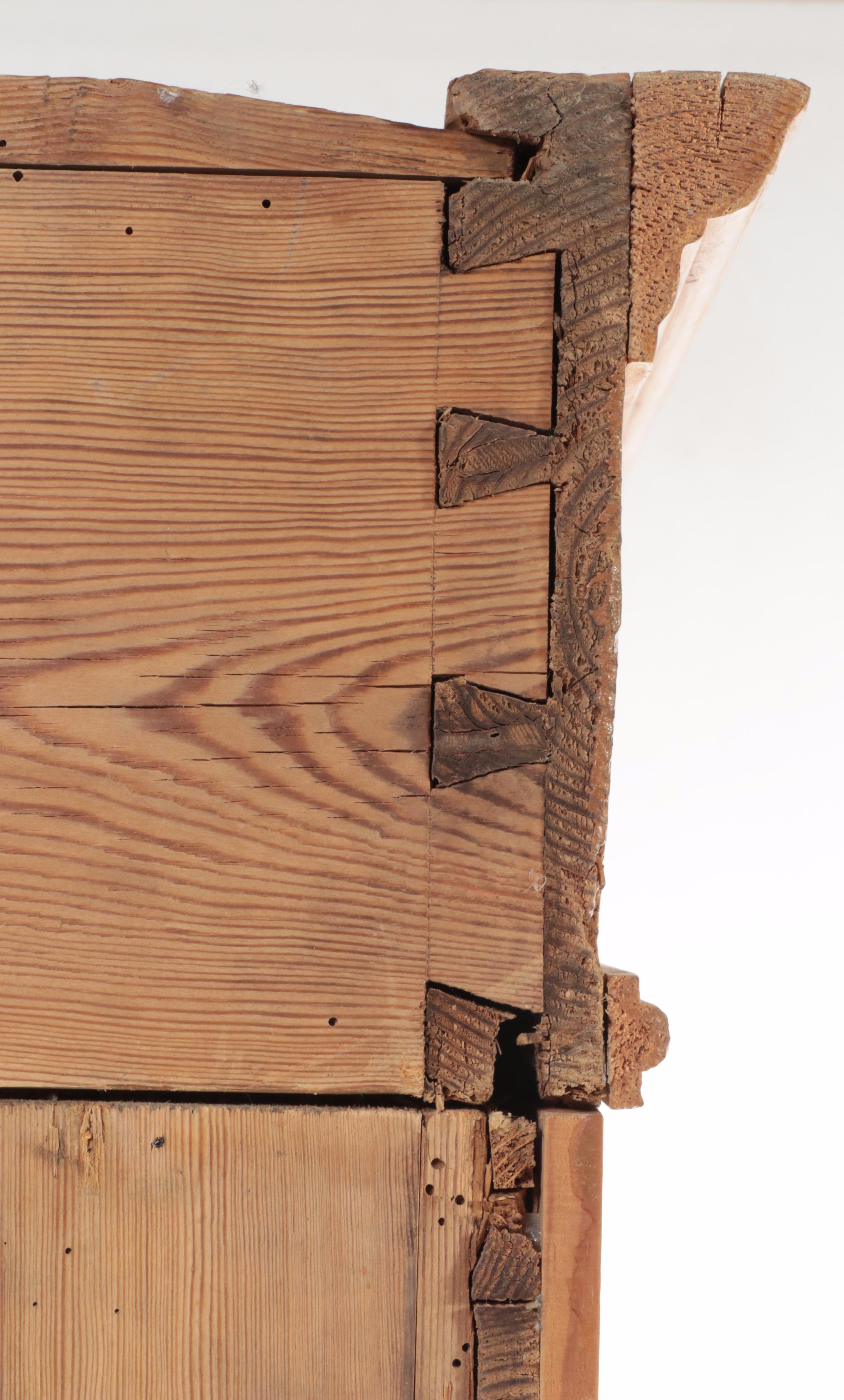 European Scrubbed Pine Wardrobe, Circa 1900