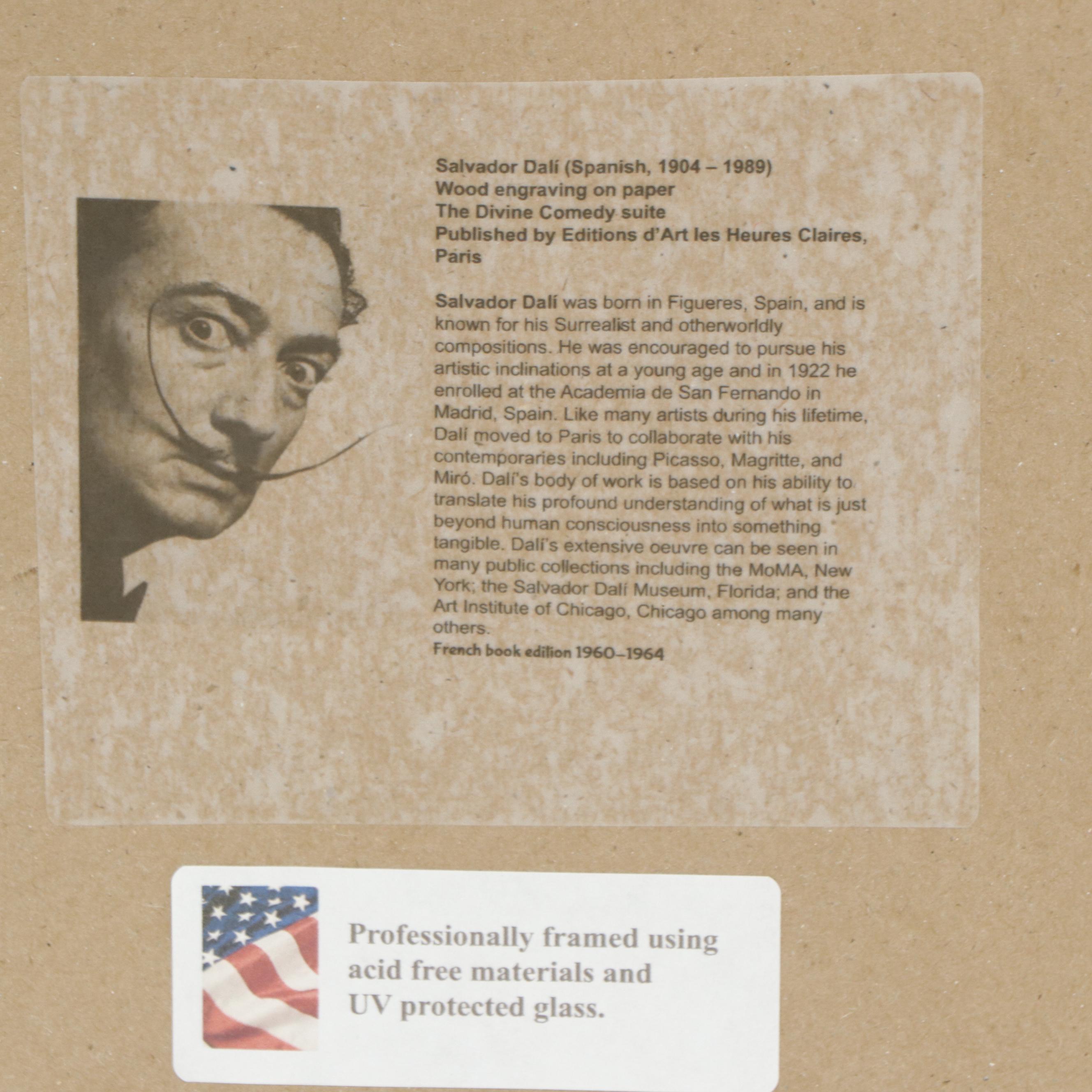 Salvador Dalí Wood Engraving "Death by Violence," 1960-1964