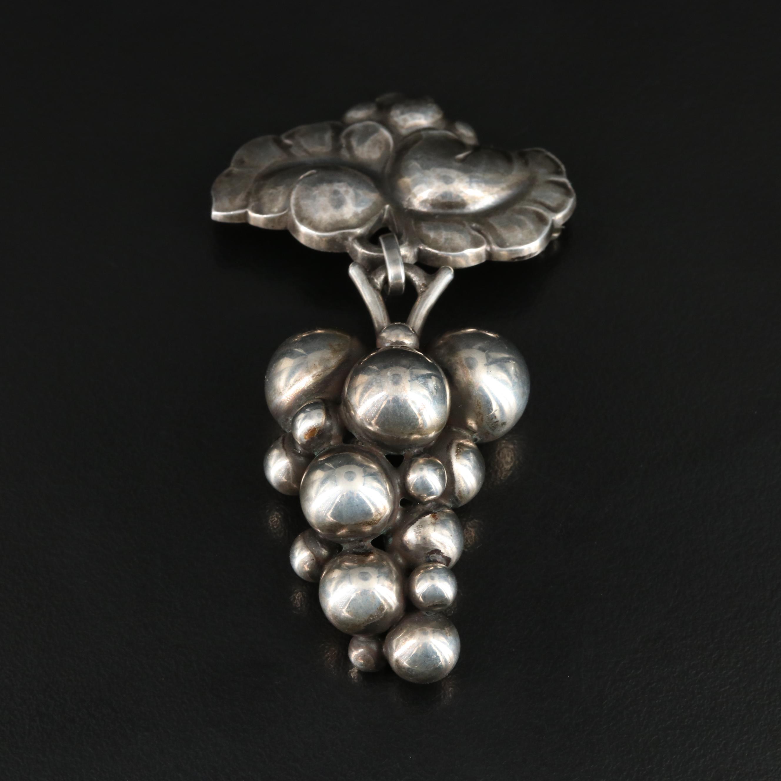 Harald Nielsen for George Jensen "Moonlight Grapes" Brooch No. 217 B