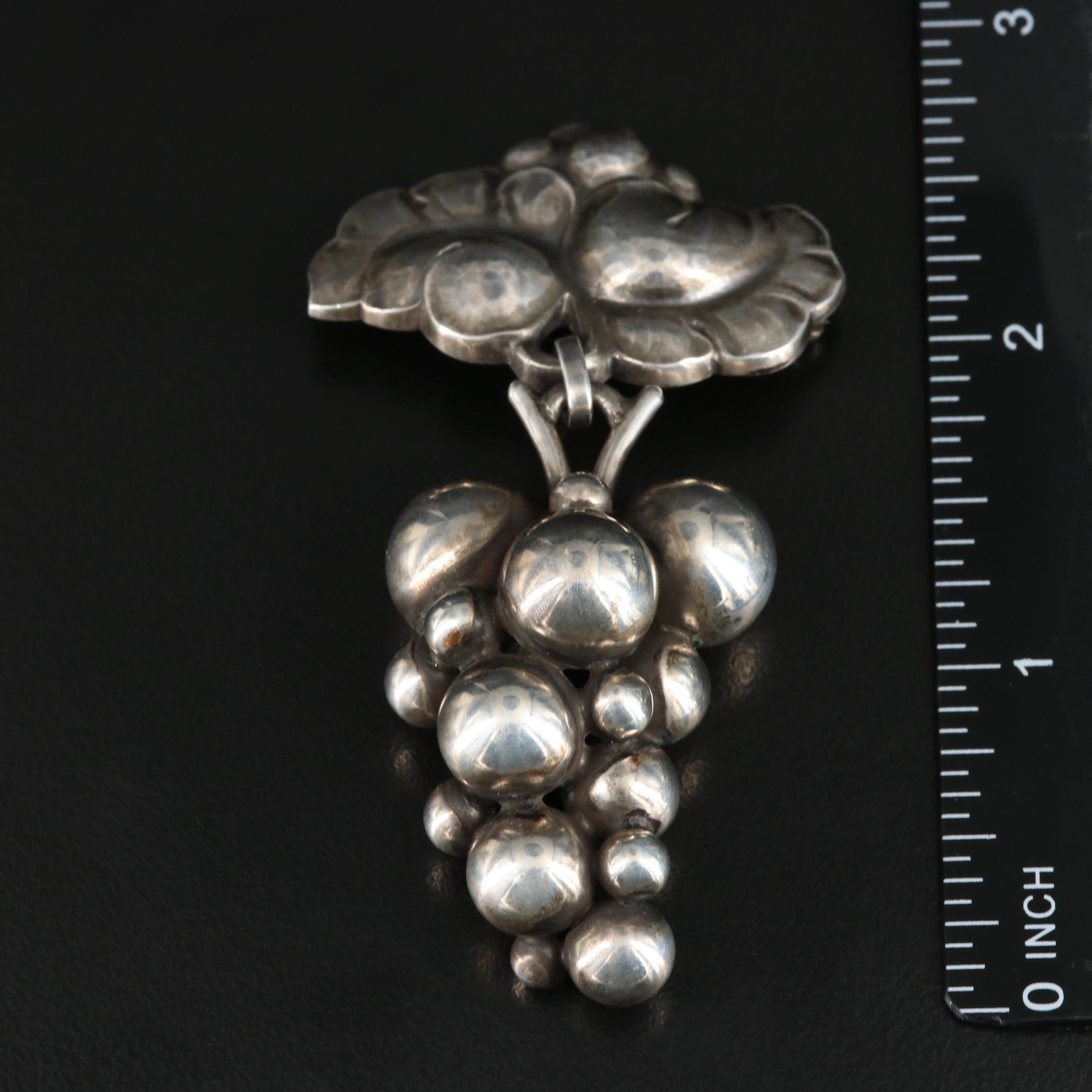 Harald Nielsen for George Jensen "Moonlight Grapes" Brooch No. 217 B
