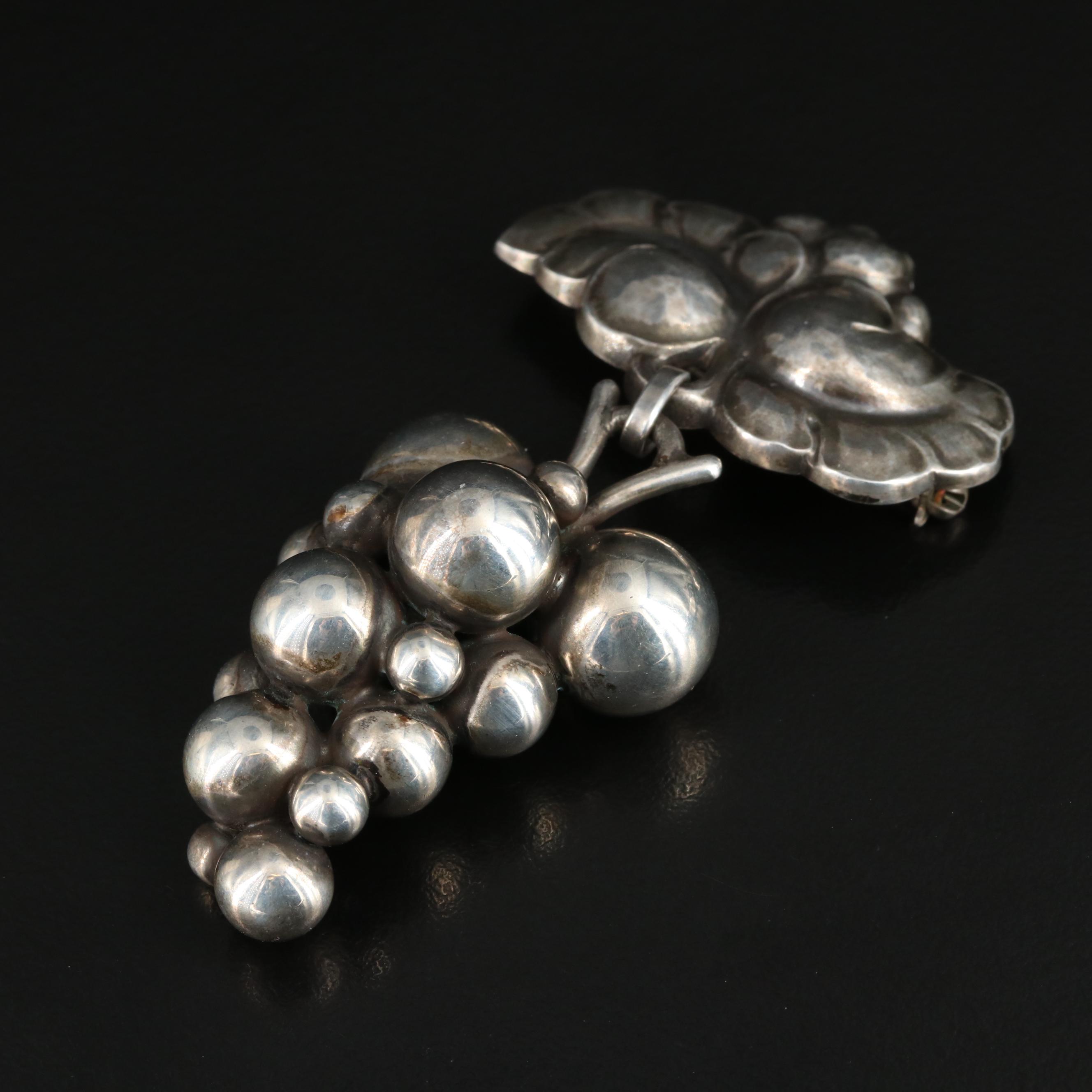 Harald Nielsen for George Jensen "Moonlight Grapes" Brooch No. 217 B