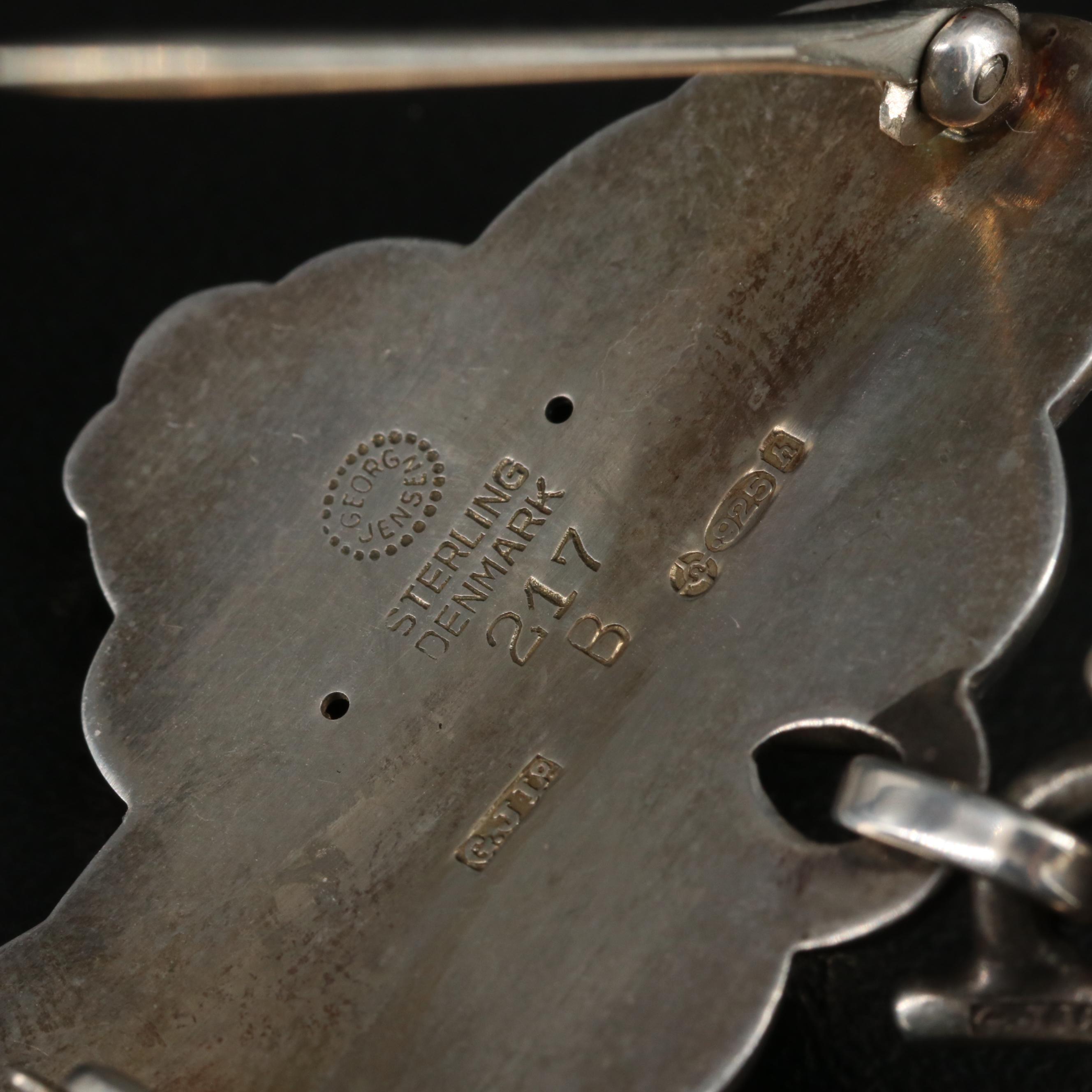 Harald Nielsen for George Jensen "Moonlight Grapes" Brooch No. 217 B