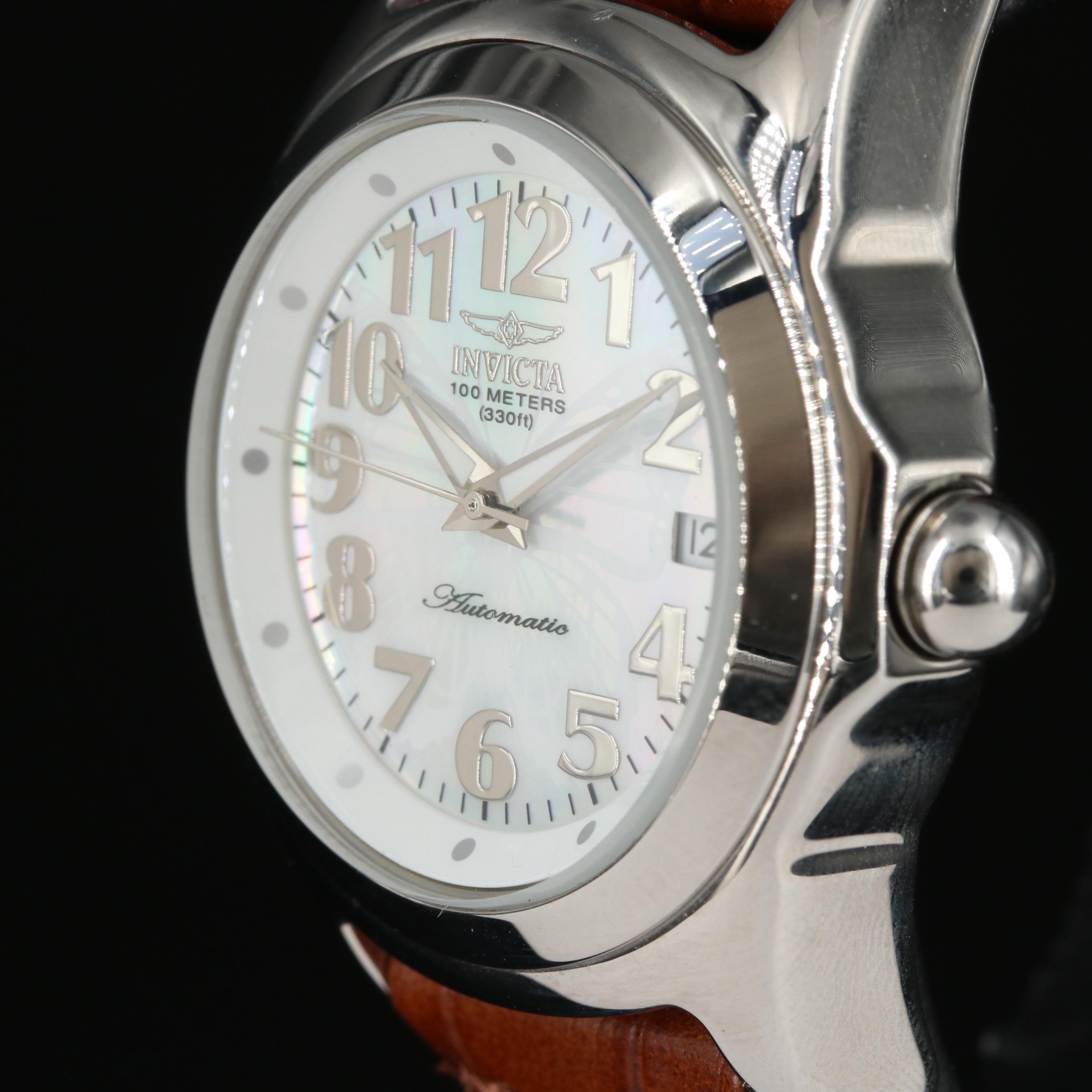 Invicta Mother-of-Pearl Dial, Automatic Stainless Steel Watch