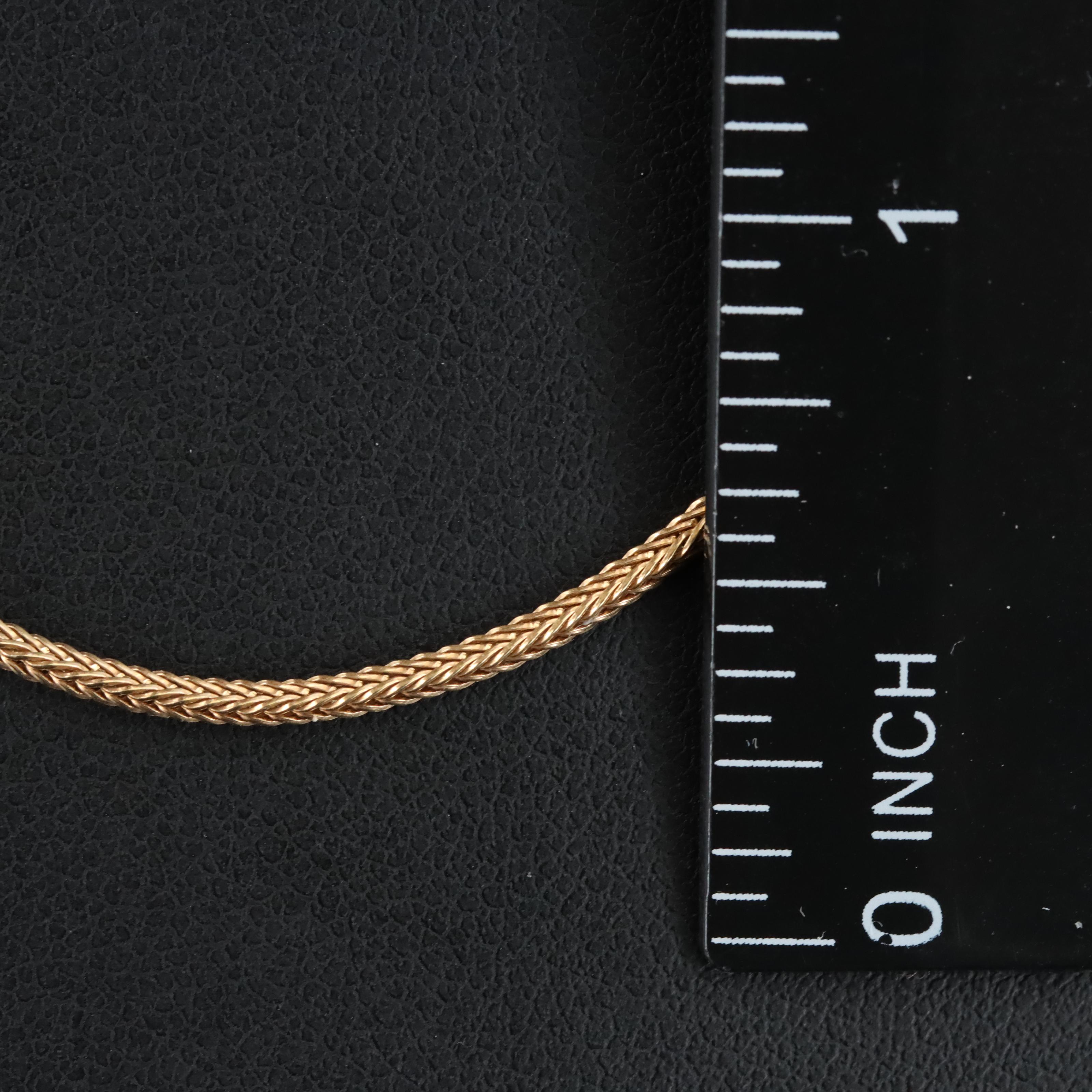 14K Foxtail Chain Necklace