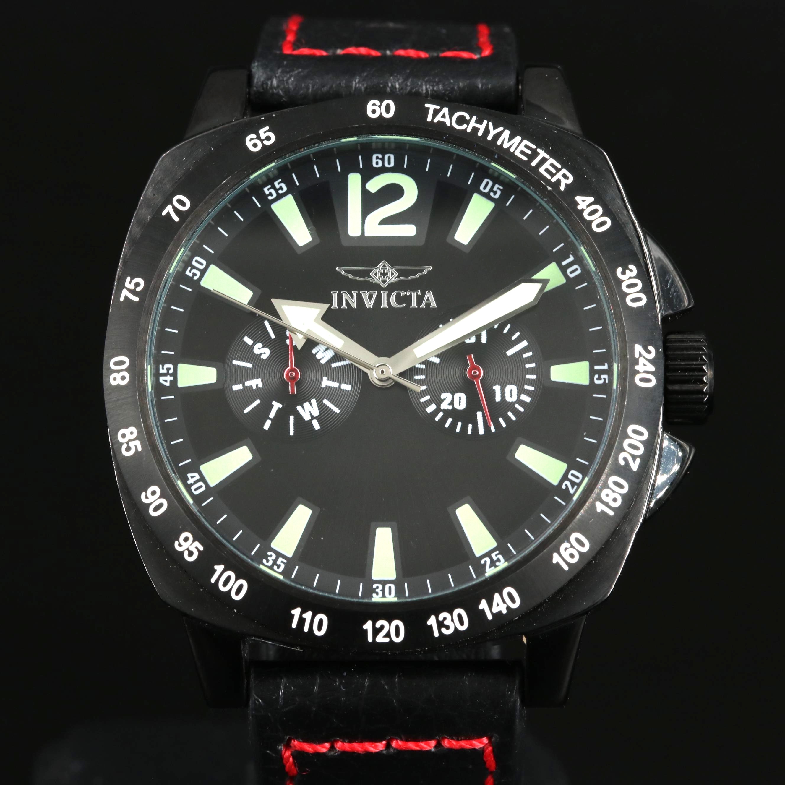 Invicta Specialty Day-Date Stainless Steel Quartz Watch