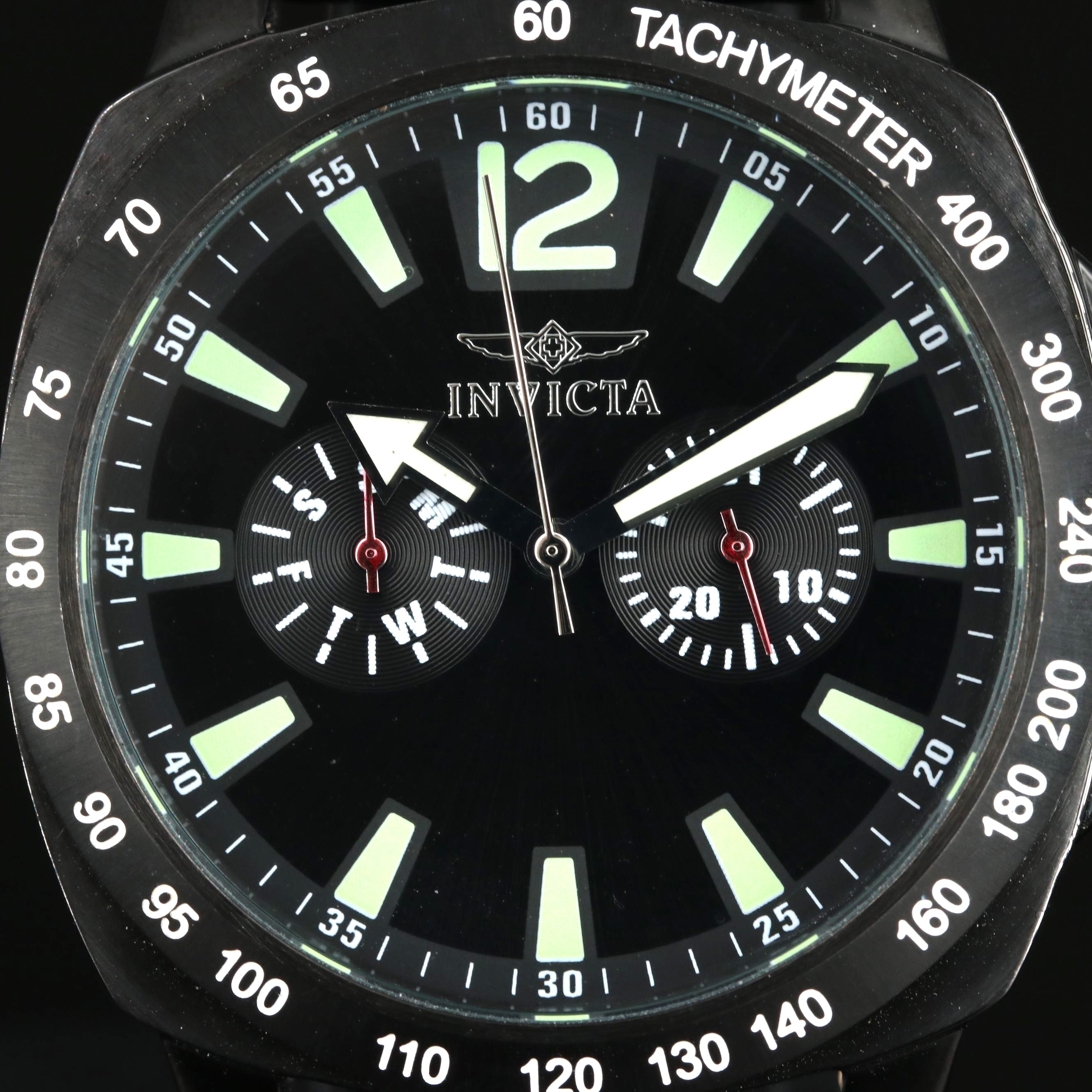 Invicta Specialty Day-Date Stainless Steel Quartz Watch