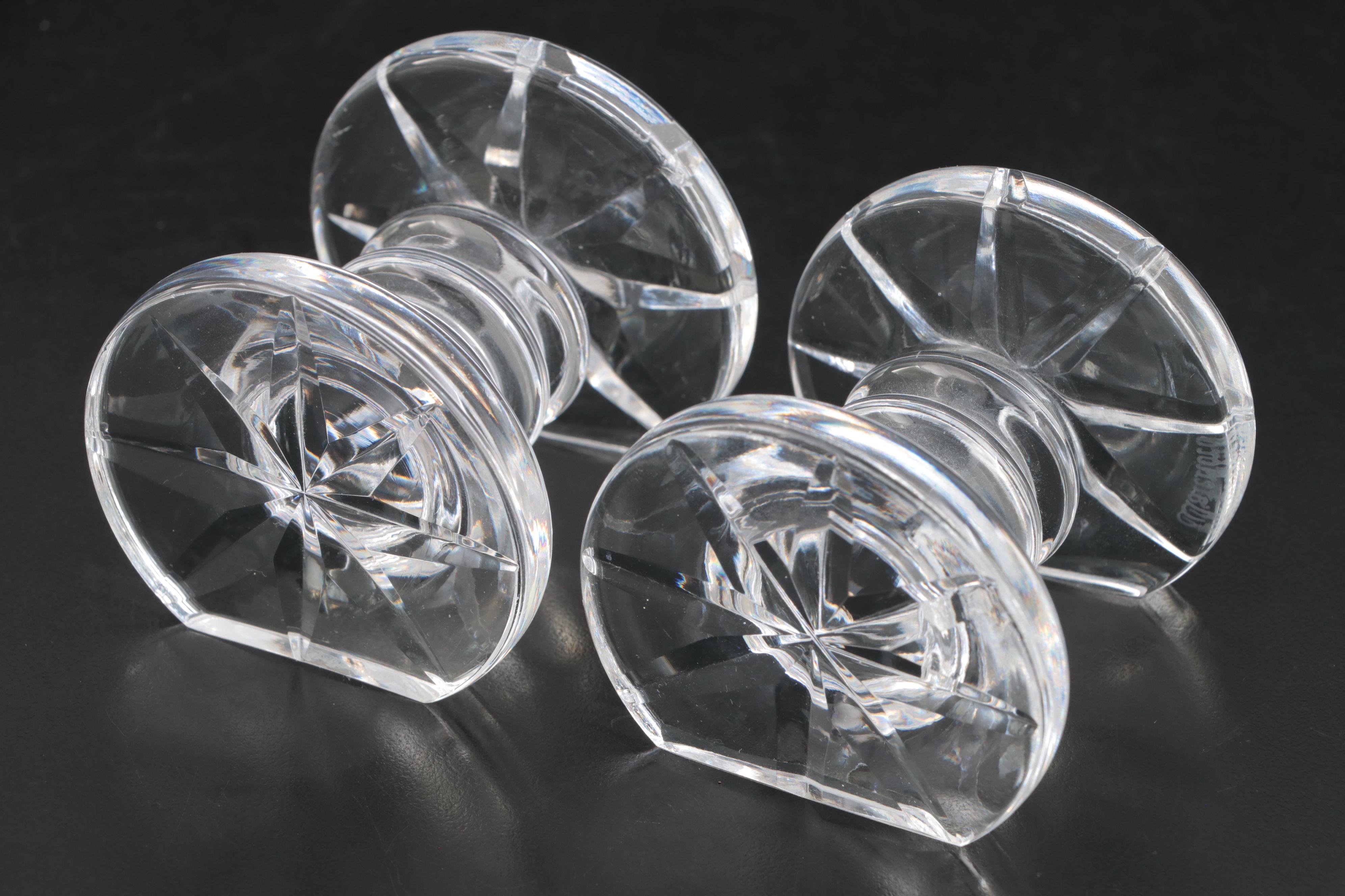 Waterford Crystal and Other Cut Glass Knife Rests, 20th Century