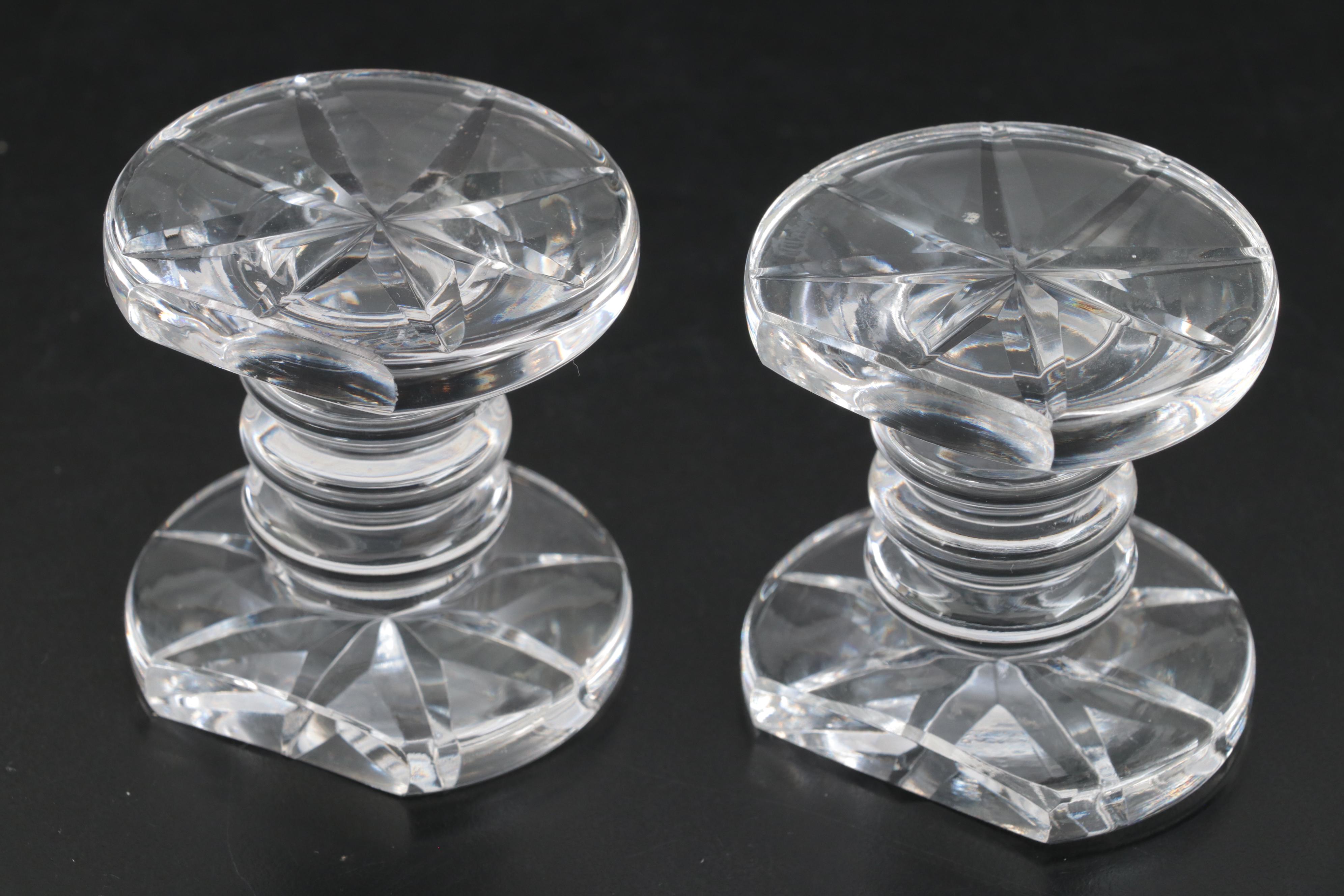 Waterford Crystal and Other Cut Glass Knife Rests, 20th Century