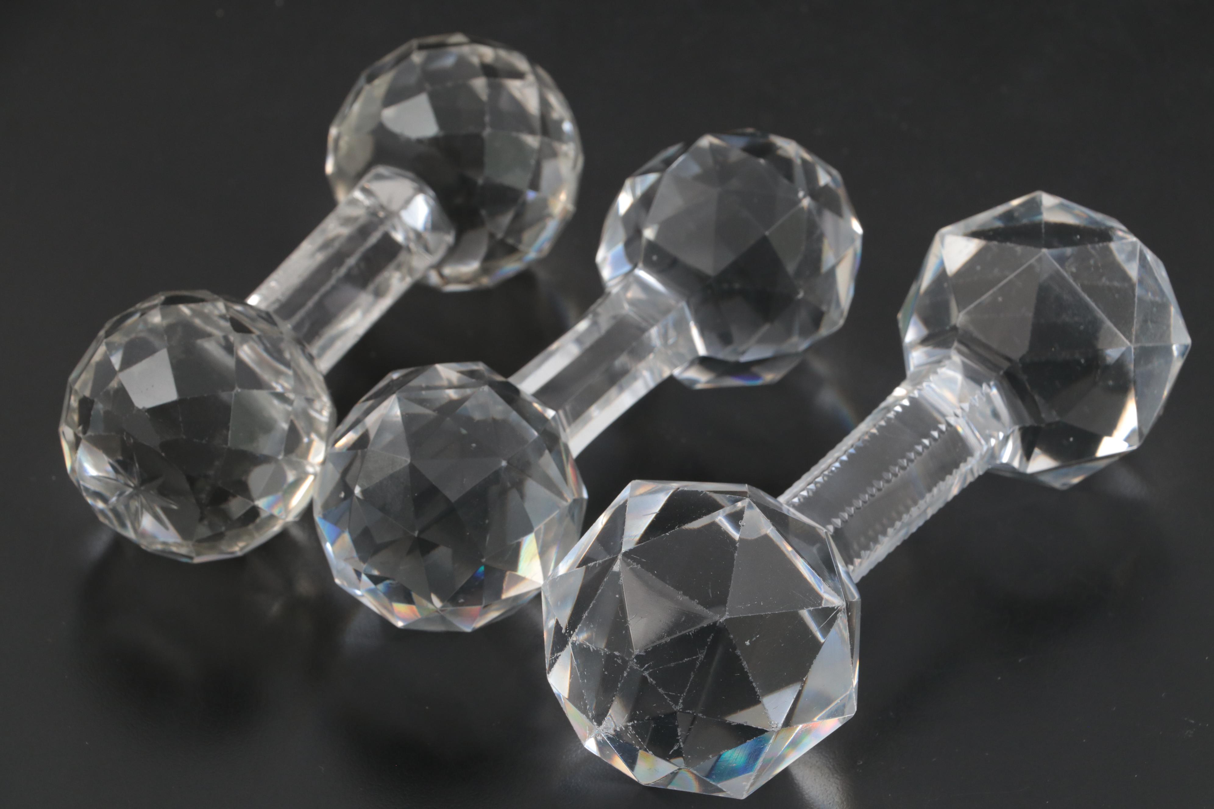 Waterford Crystal and Other Cut Glass Knife Rests, 20th Century