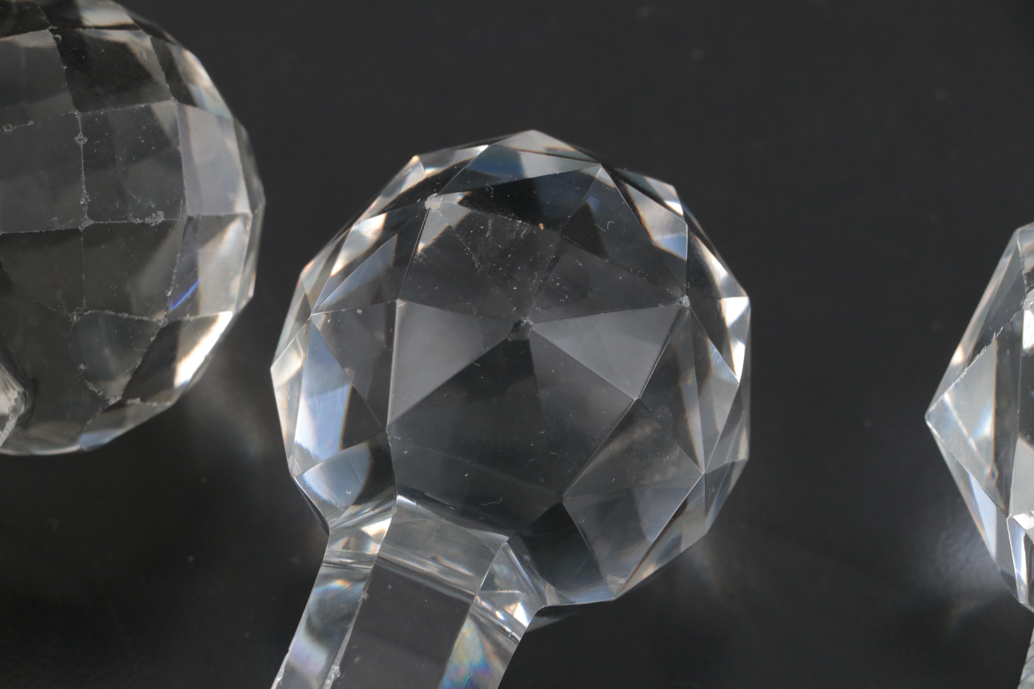 Waterford Crystal and Other Cut Glass Knife Rests, 20th Century