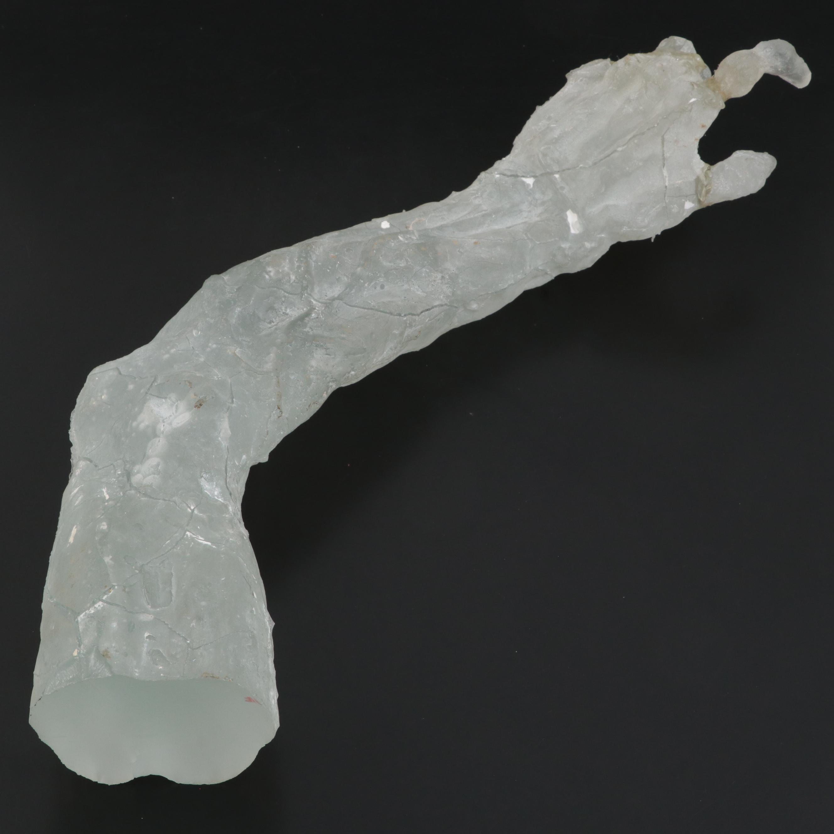 Cast Studio Art Glass Left Arm Sculpture