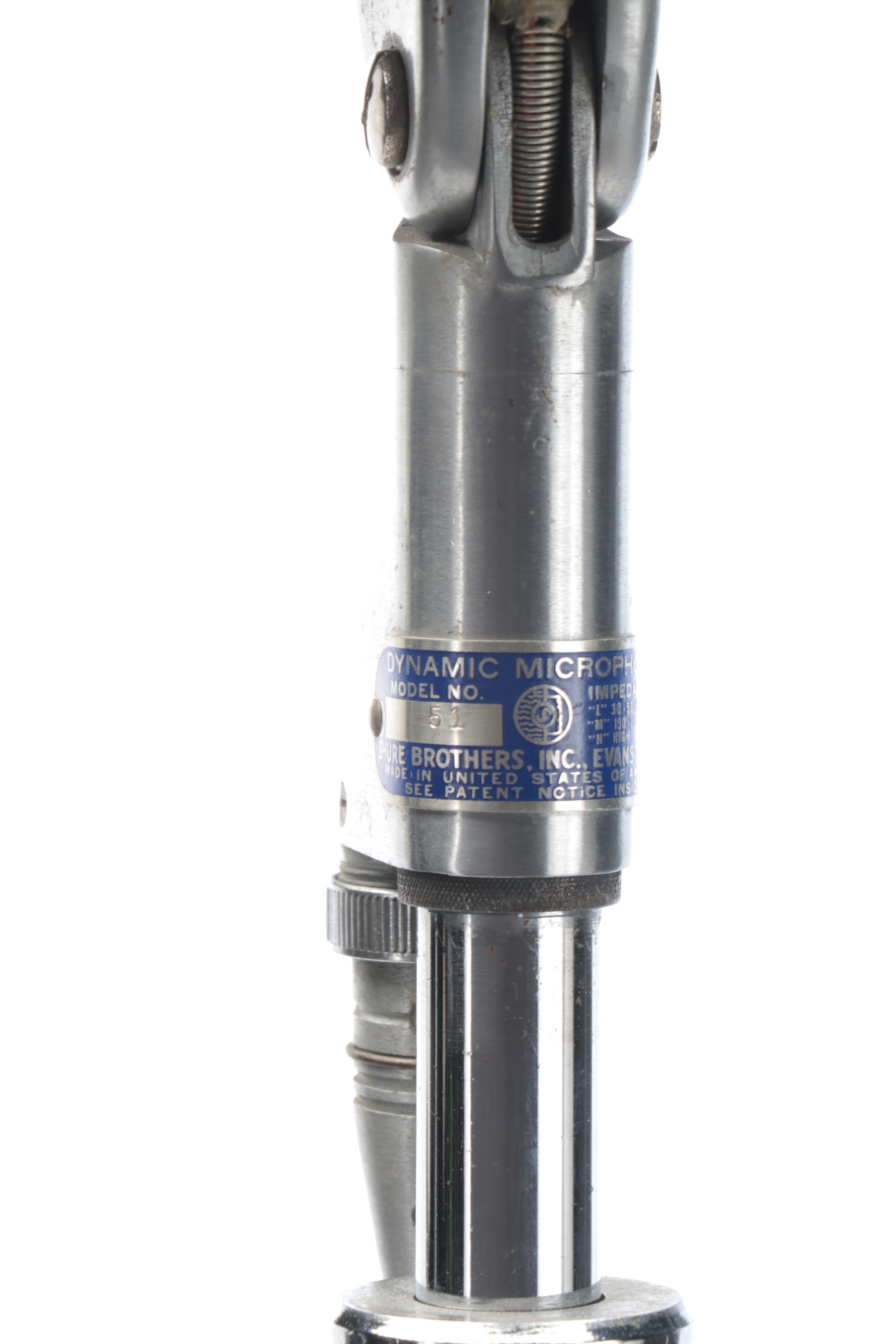 Shure Brothers Dynamic Microphone Model 51 with Stand