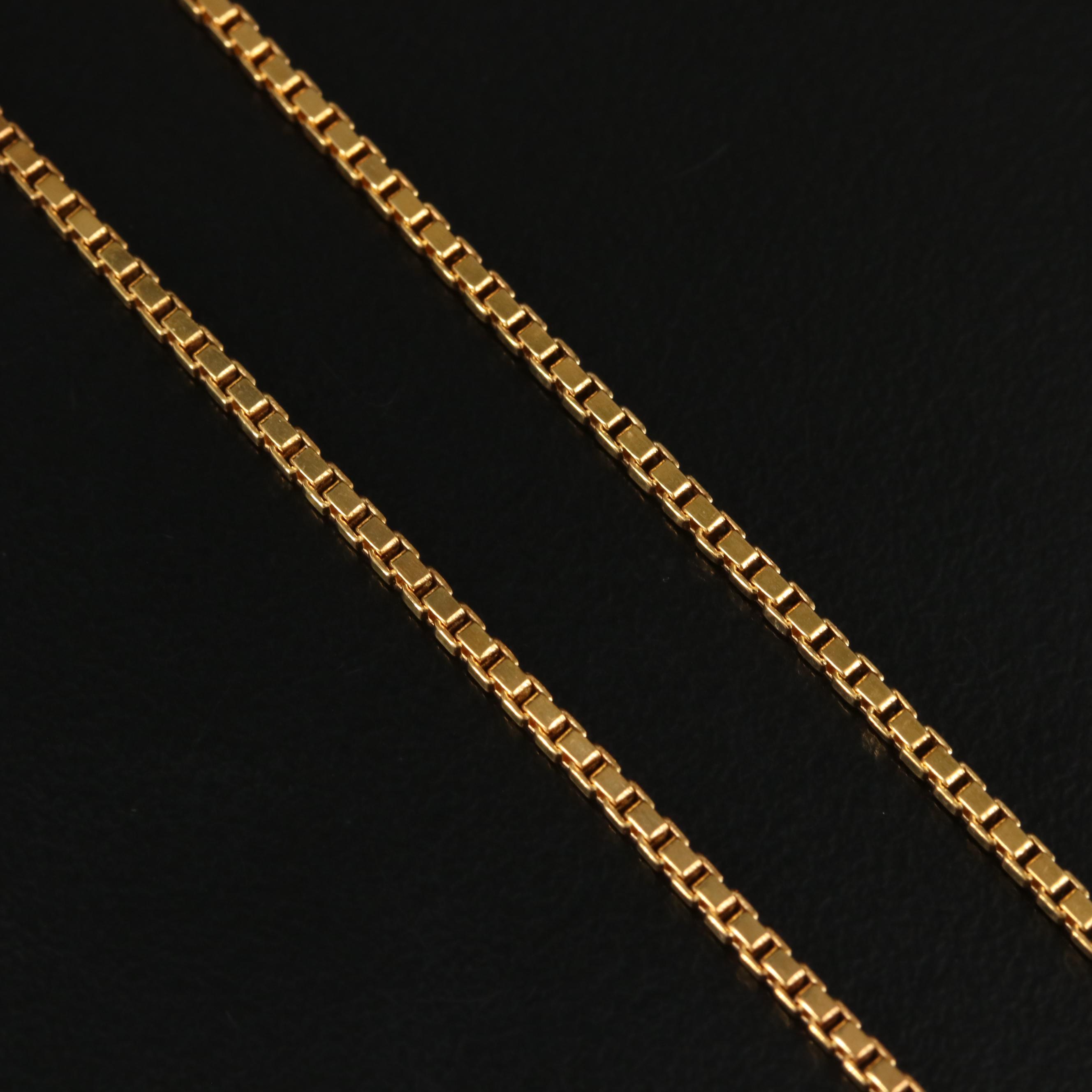 14K Box Chain Necklace