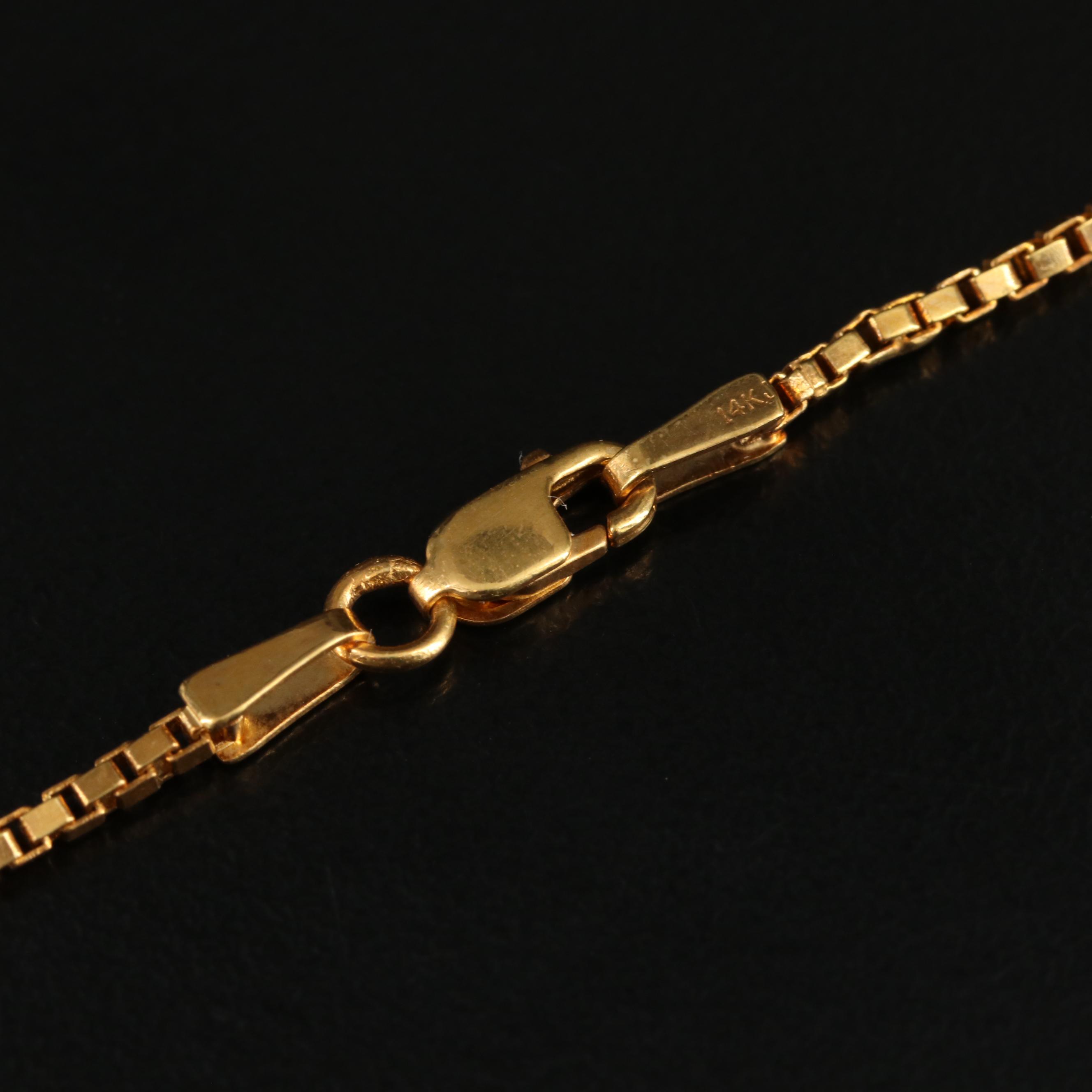 14K Box Chain Necklace
