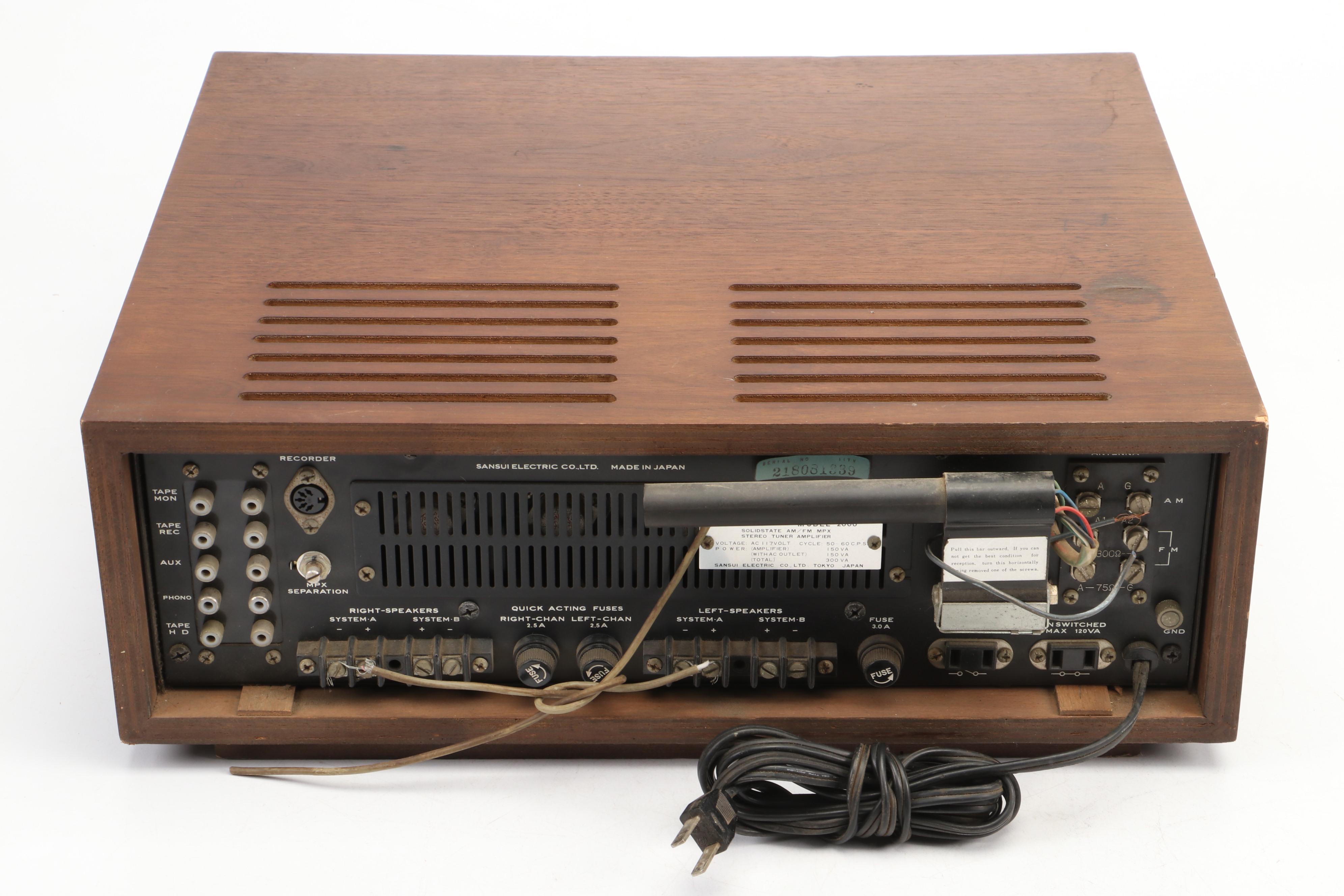 Sansui Solid State Stereo Tuner and Amplifier, Circa 1976