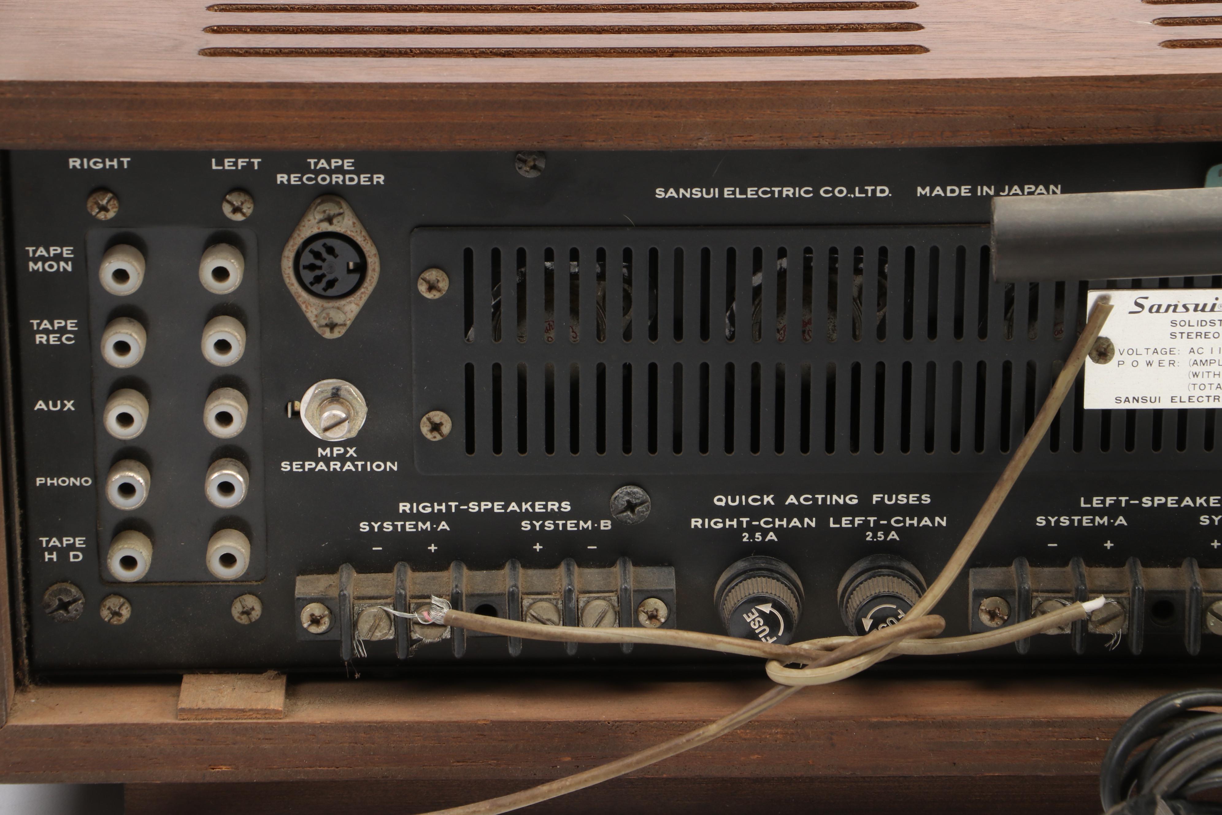 Sansui Solid State Stereo Tuner and Amplifier, Circa 1976