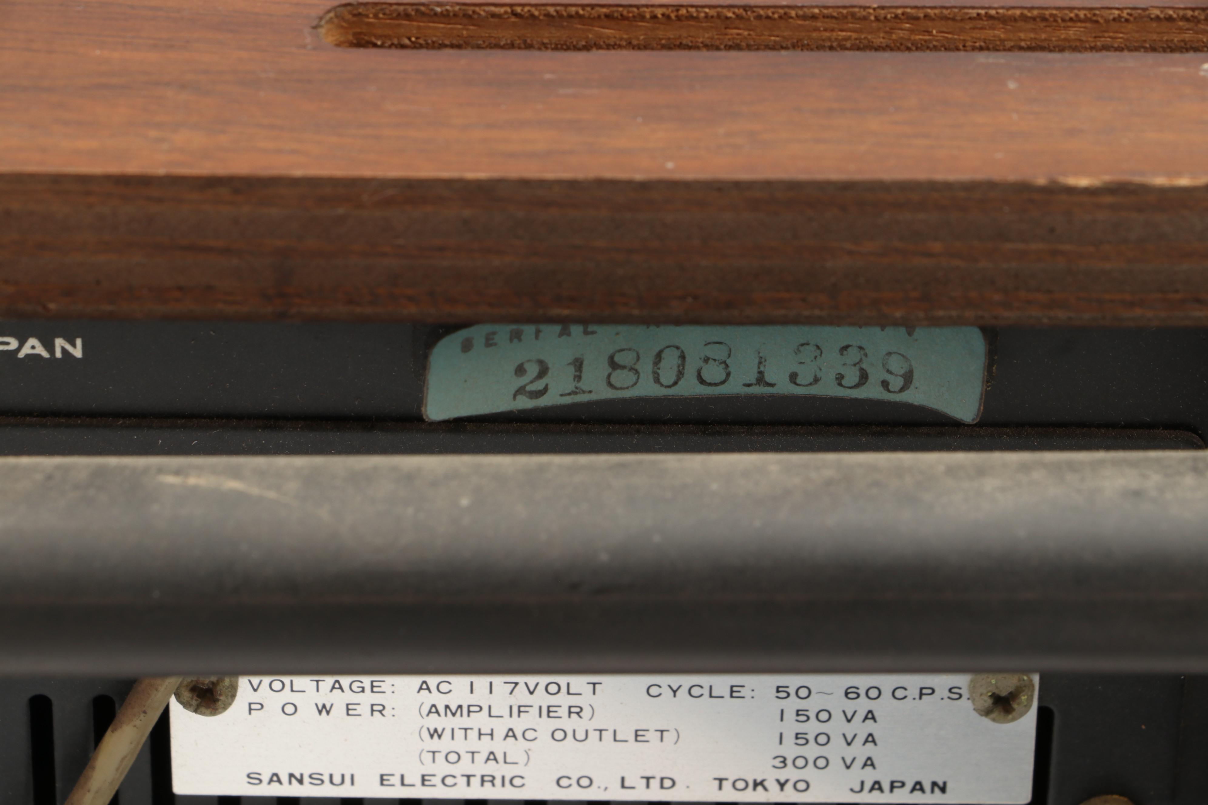 Sansui Solid State Stereo Tuner and Amplifier, Circa 1976