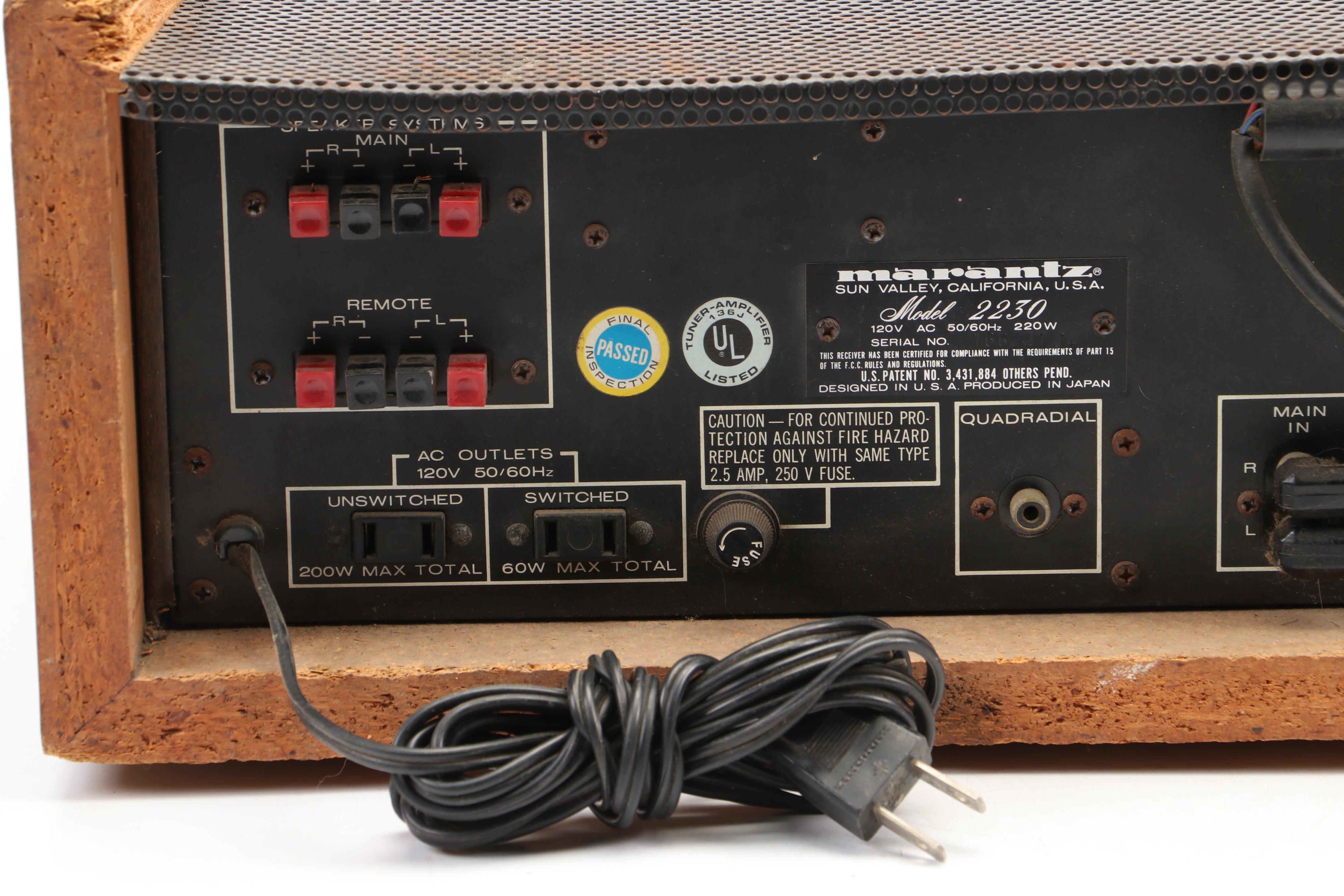 Marantz Stereophonic Receiver, 1972-1974