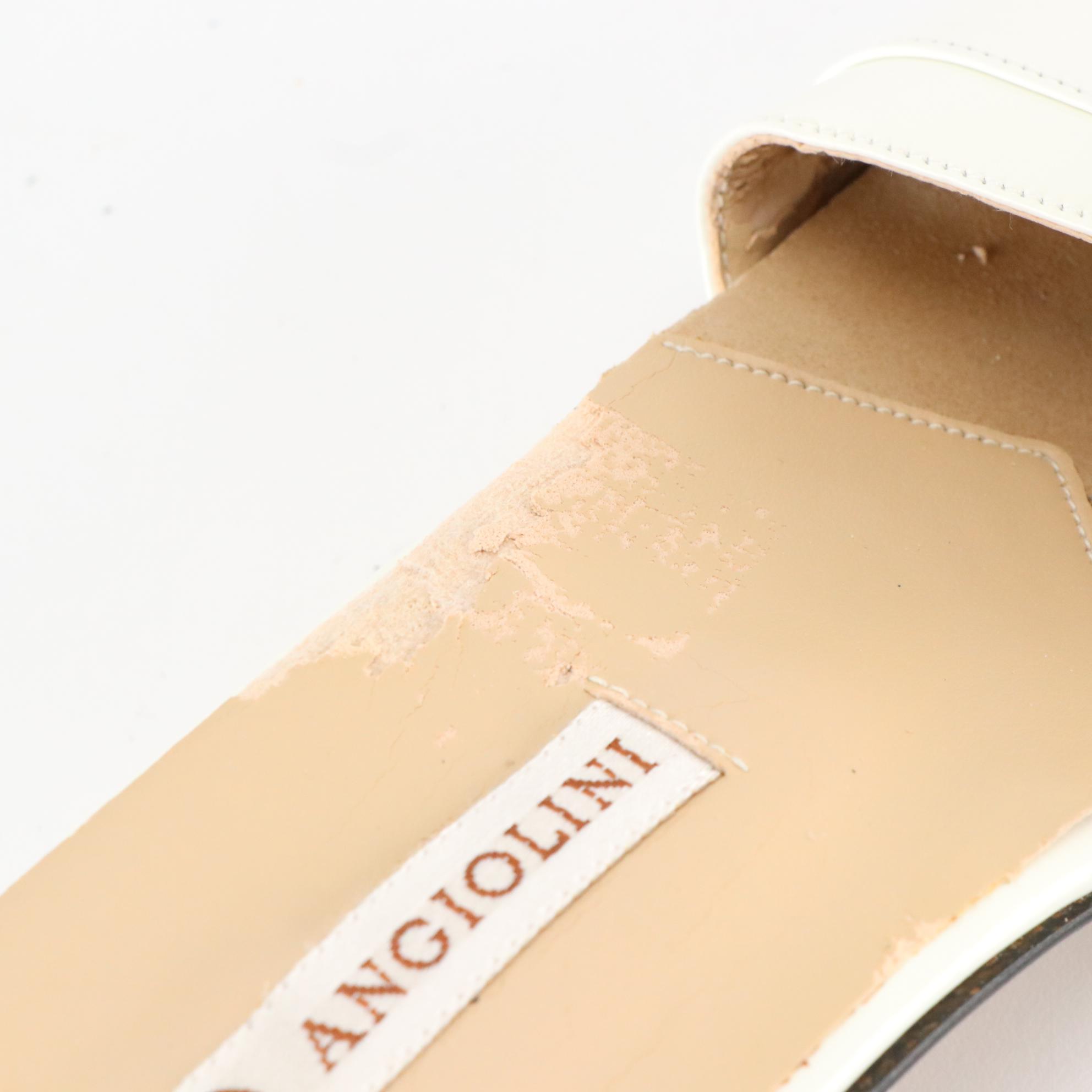 Enzo Angiolini Leather Buckle Sandals and Floral Ankle Strap Heels