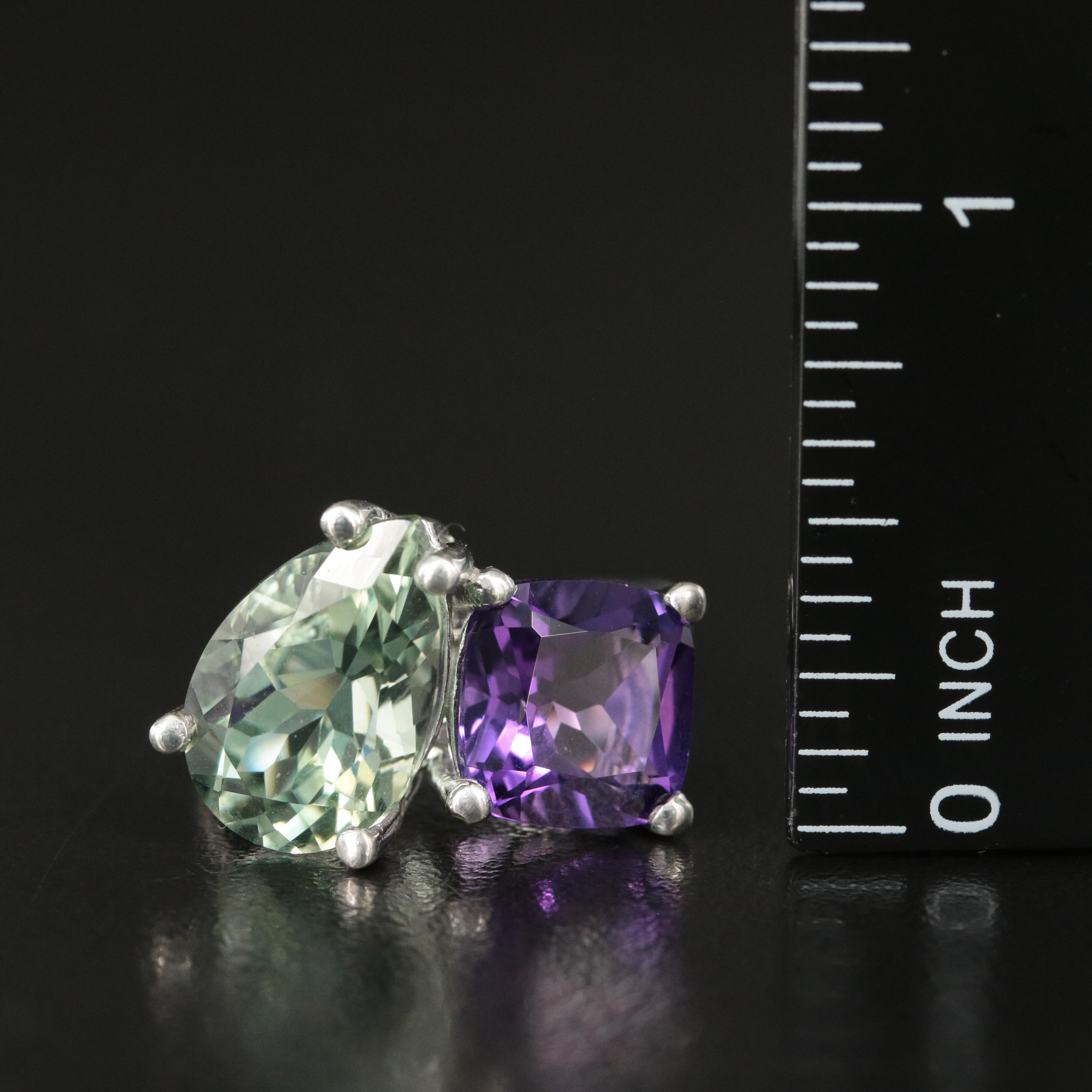 EFFY Sterling Amethyst and Prasiolite Ring