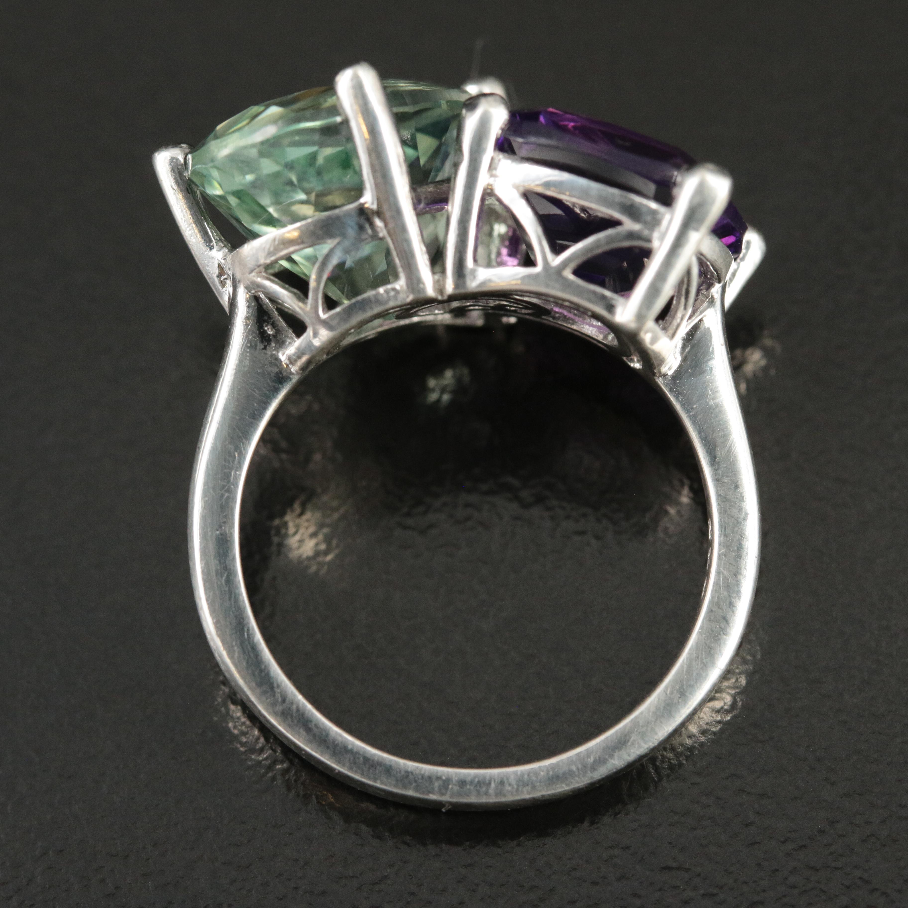 EFFY Sterling Amethyst and Prasiolite Ring