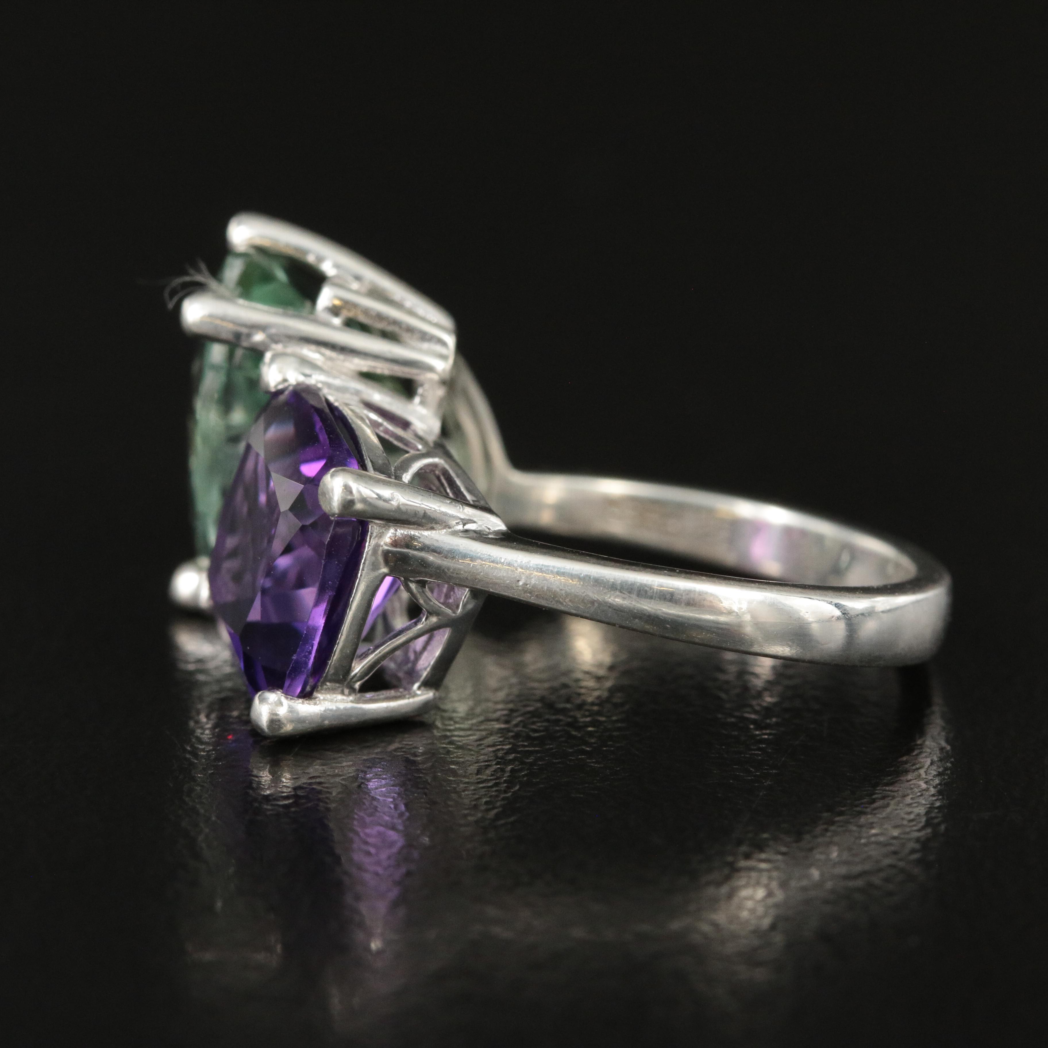 EFFY Sterling Amethyst and Prasiolite Ring