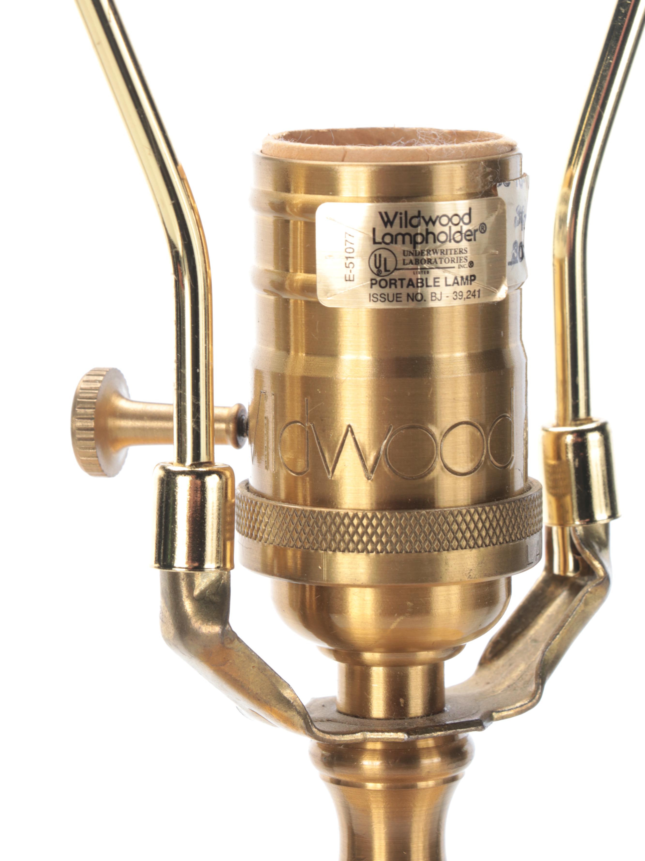 Wildwood Yellow Ribbed Ceramic Urn Table Lamp, Late 20th Century