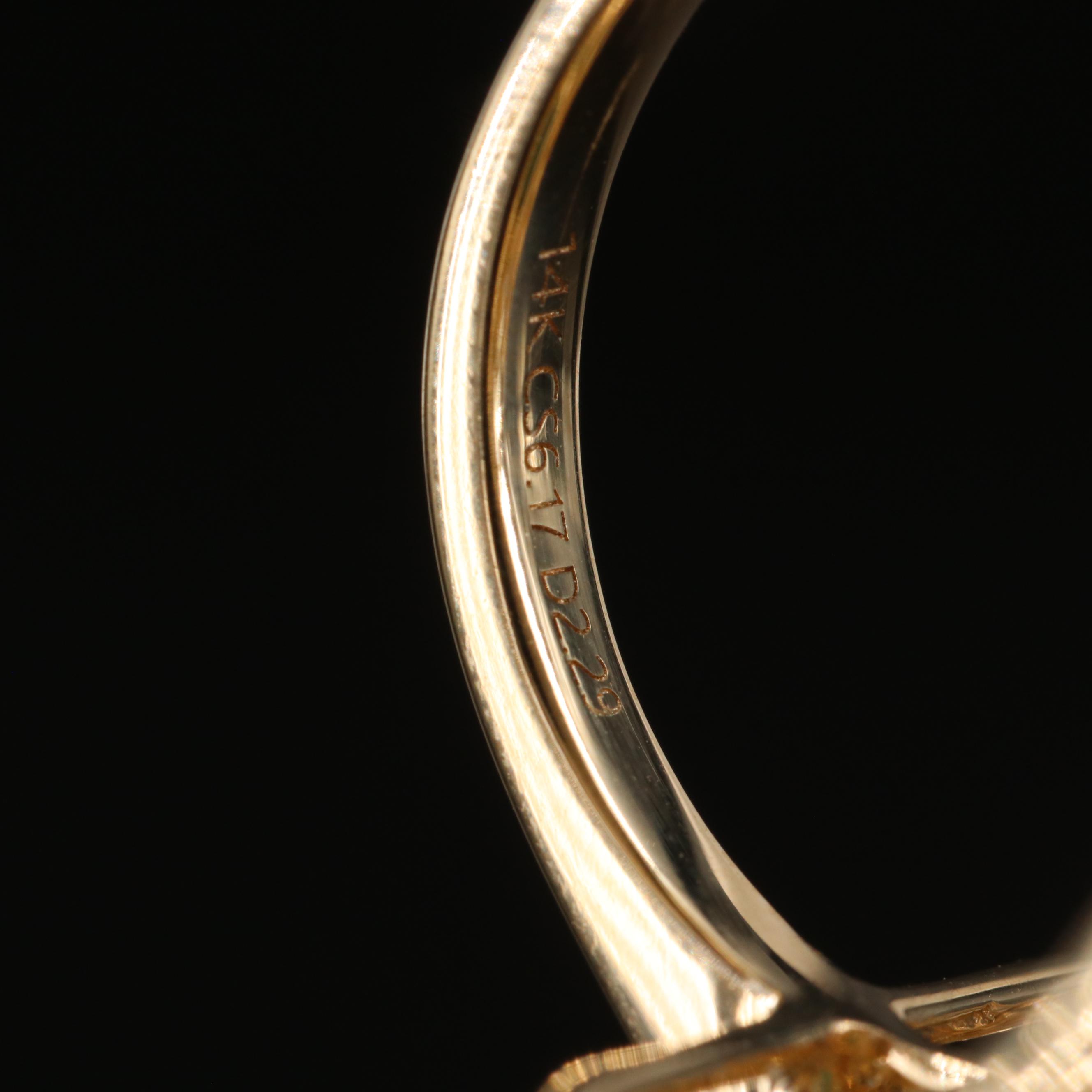 Ellanza 14K 6.17 CT Emerald and 2.28 CTW Diamond Ring